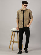 Casual  :  Checkered Poly Cotton shirt
