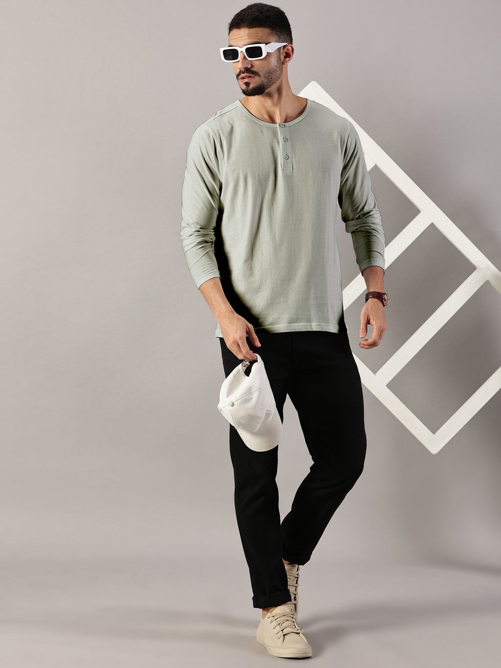 Casuals : Henley Neck T-Shirt
