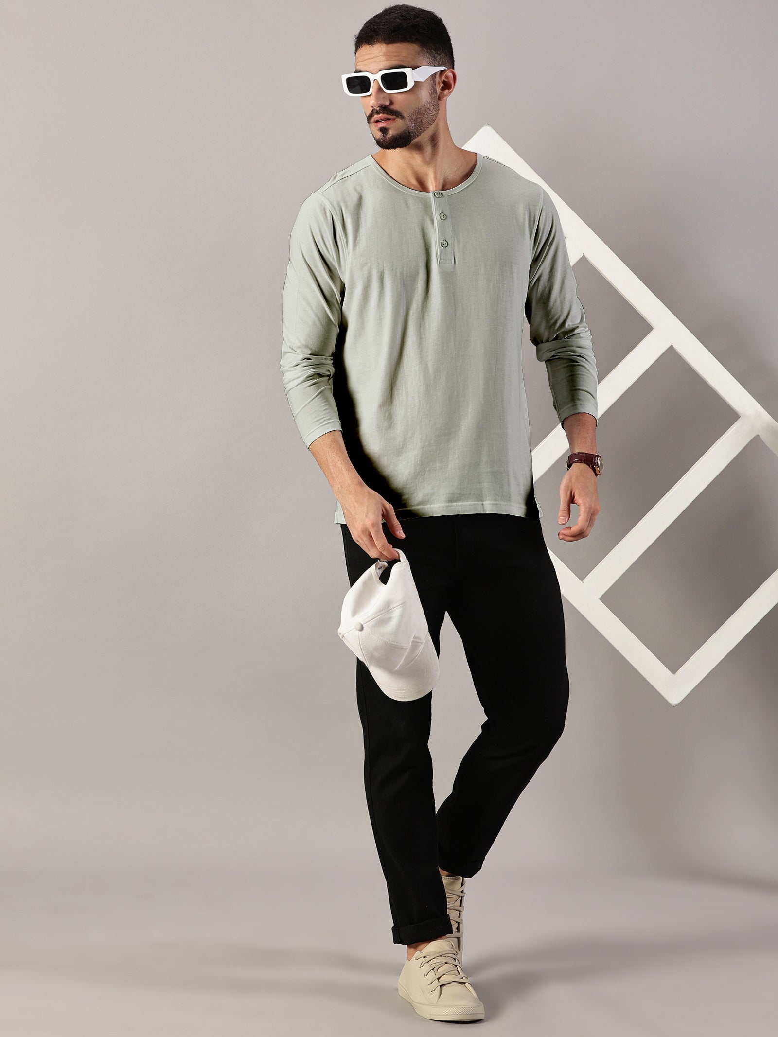 Casuals : Henley Neck T-Shirt