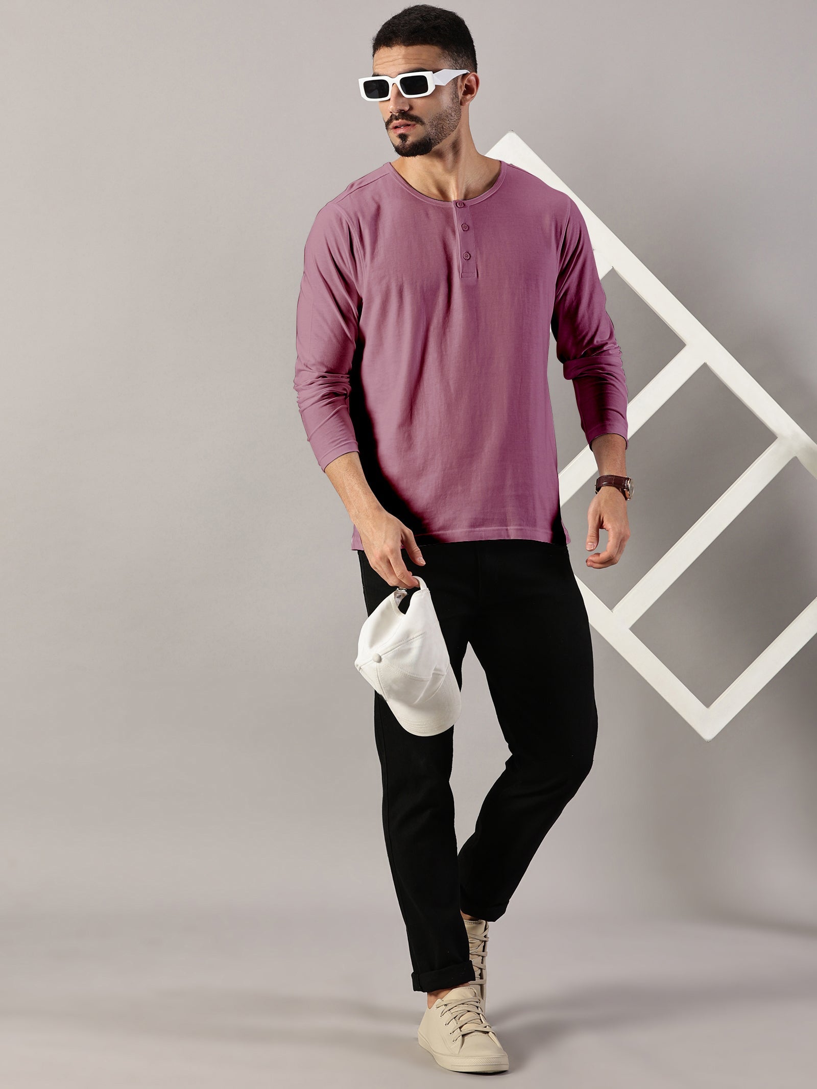 Casuals : Henley Neck T-Shirt