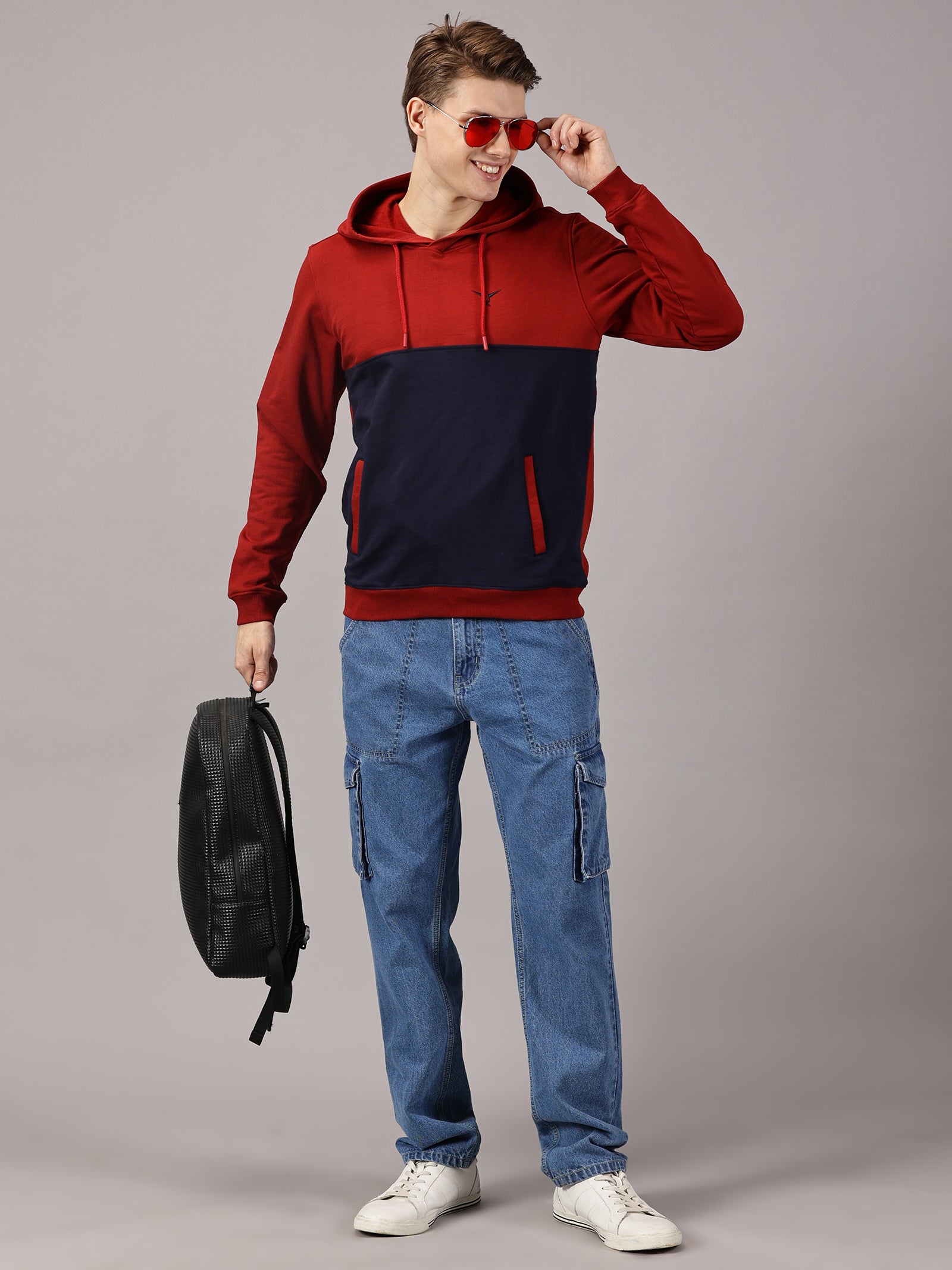 Sweatshirt : Colour Block Hoodie