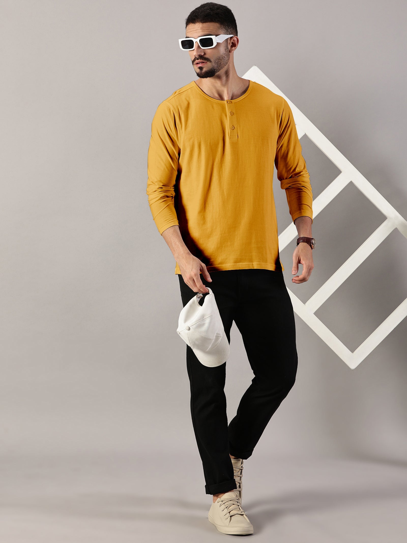 Casuals : Henley Neck T-Shirt