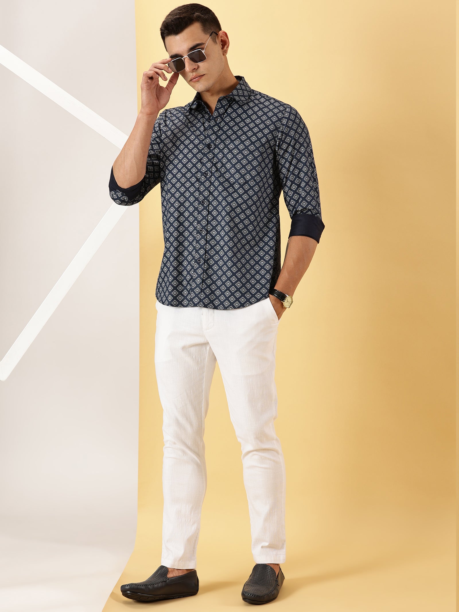 Casuals : Geometric Print fullsleeve shirt