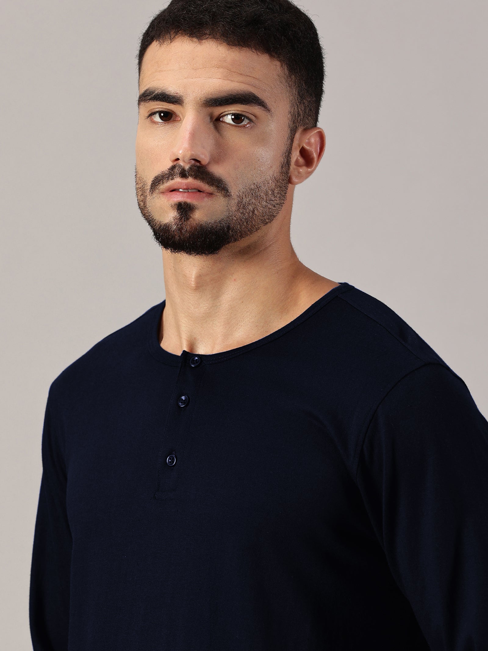 Casuals : Henley Neck T-Shirt
