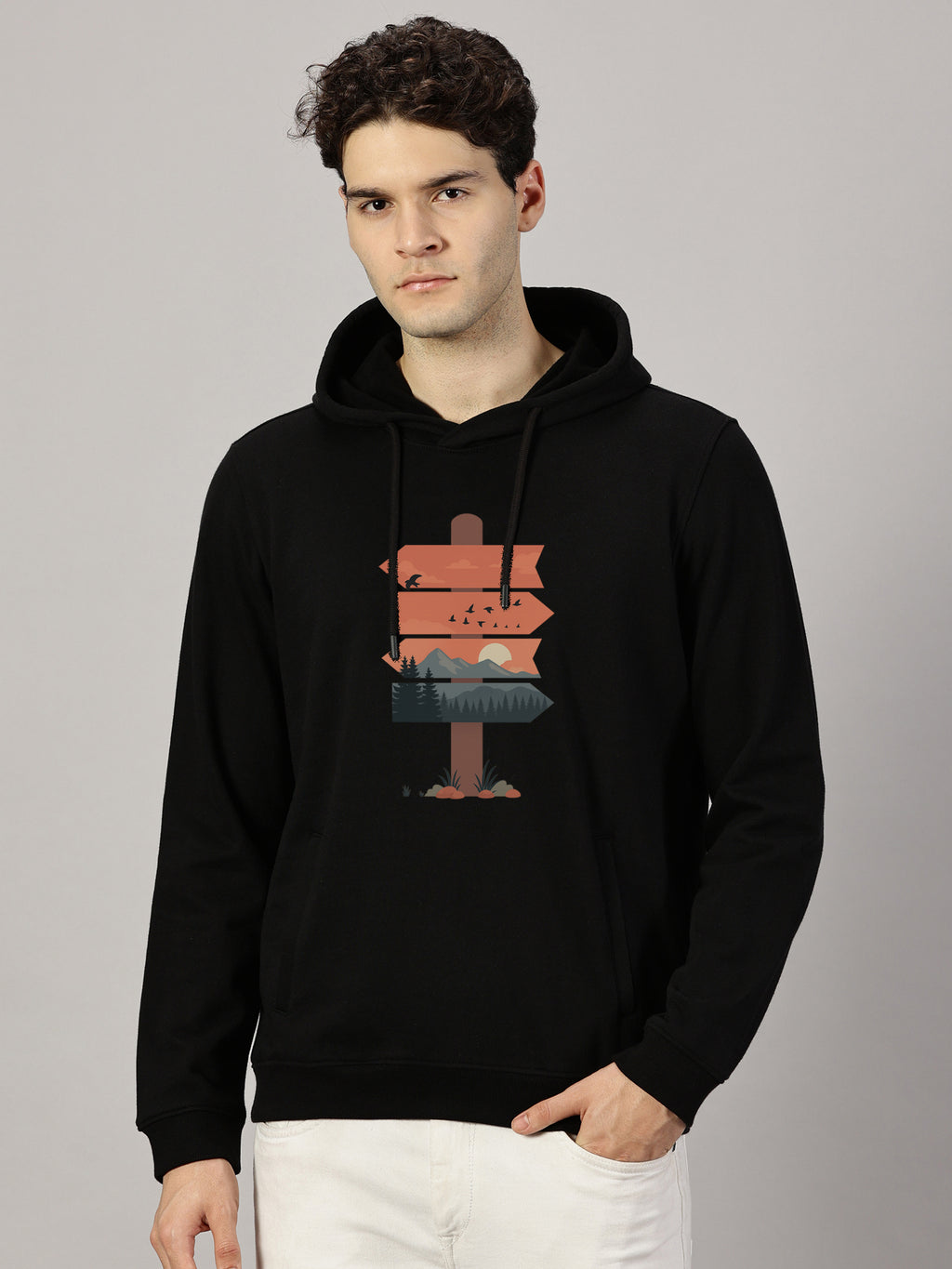 Sweatshirt : Nature Board Printed Full sleeve  Hoodie