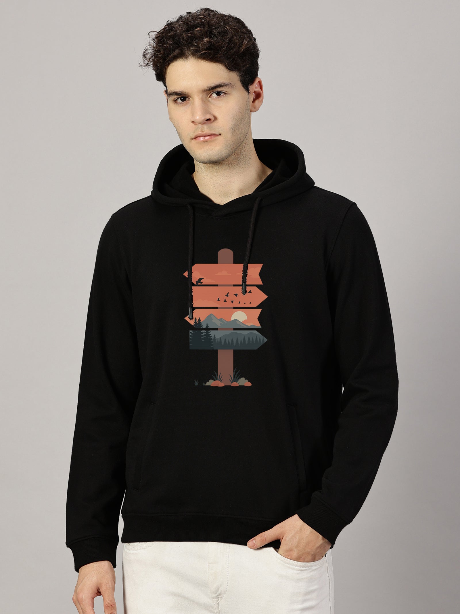 Sweatshirt : Nature Board Printed Full sleeve  Hoodie