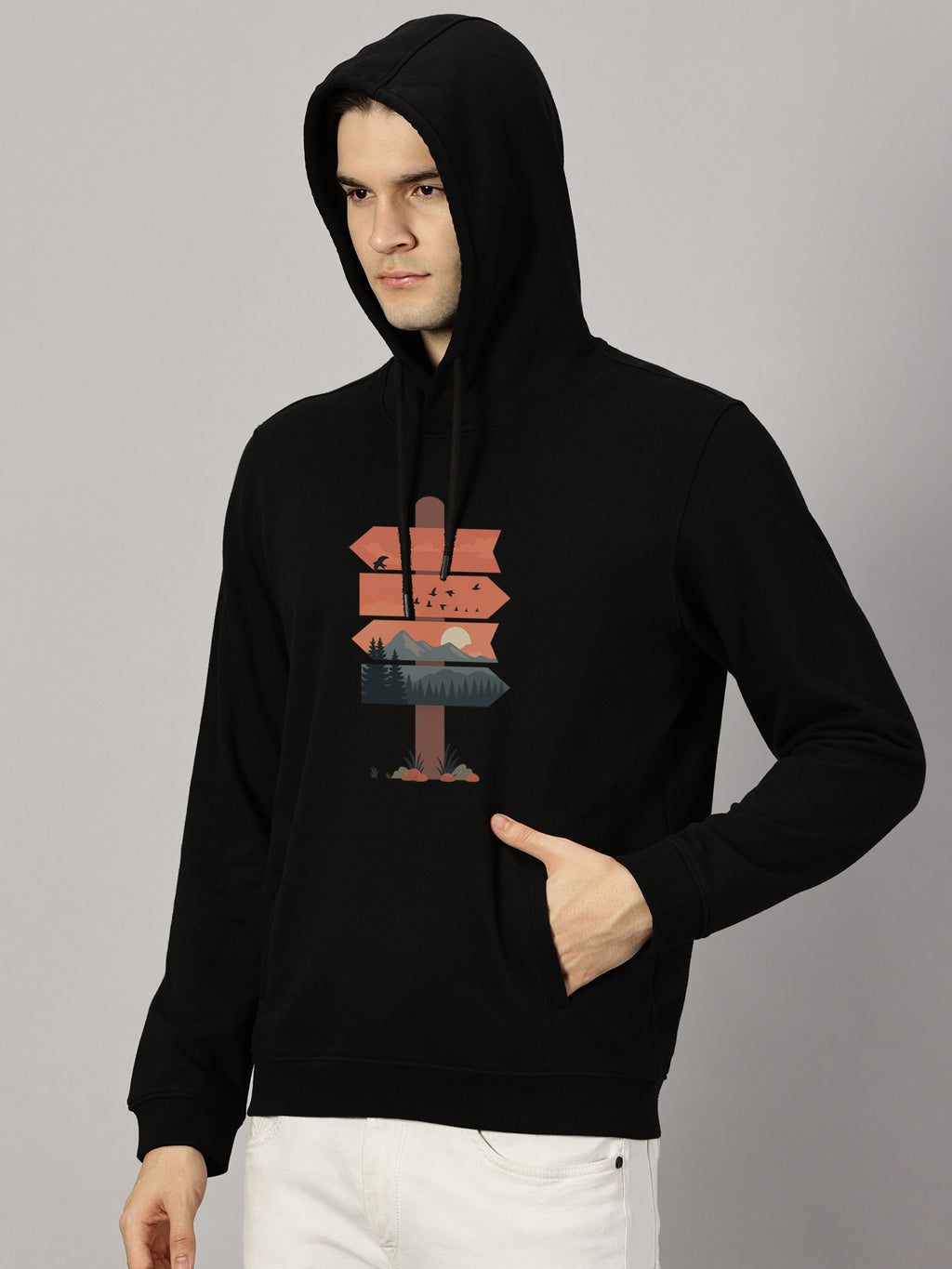 Sweatshirt : Nature Board Printed Full sleeve  Hoodie
