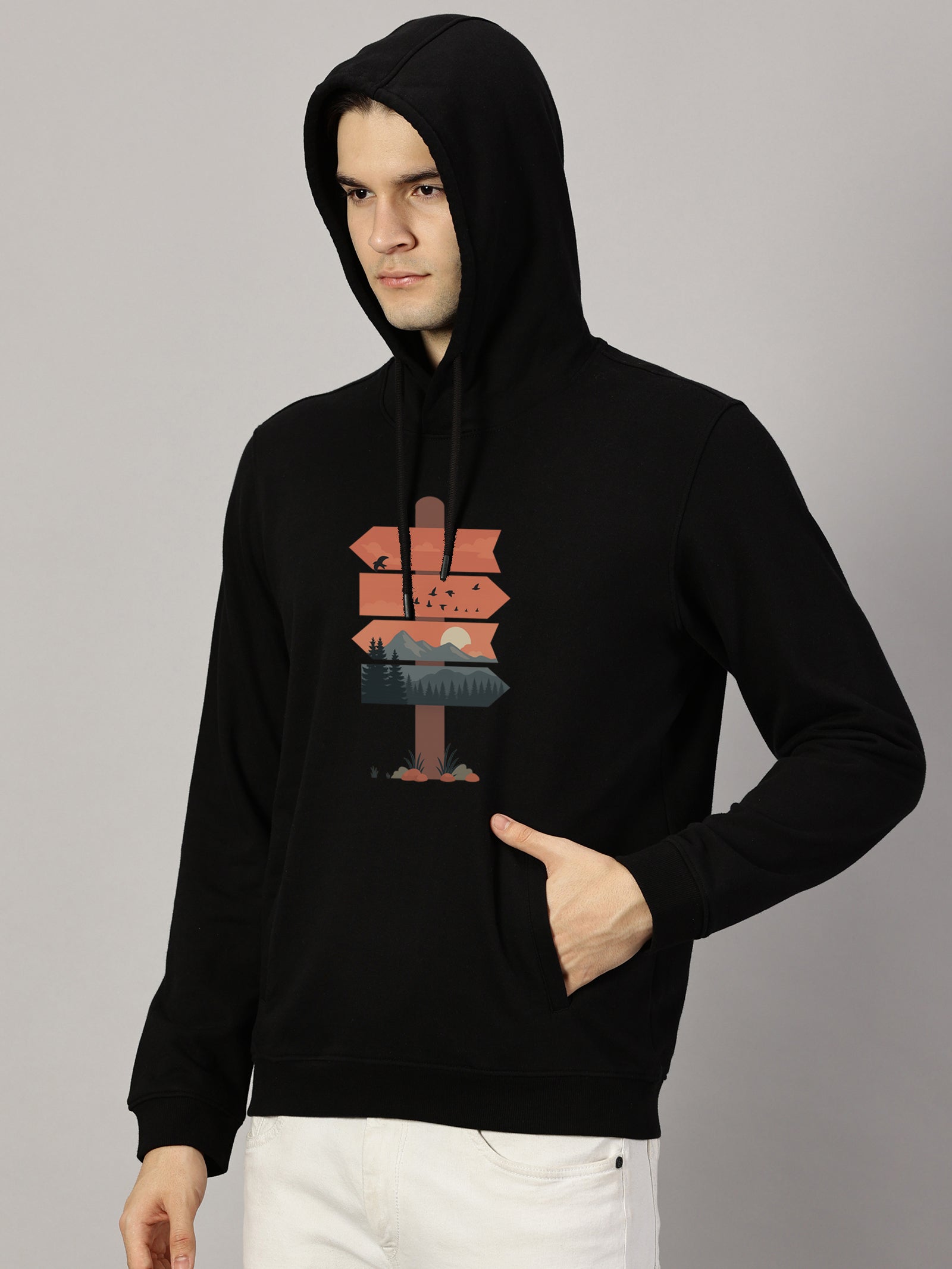 Sweatshirt : Nature Board Printed Full sleeve  Hoodie