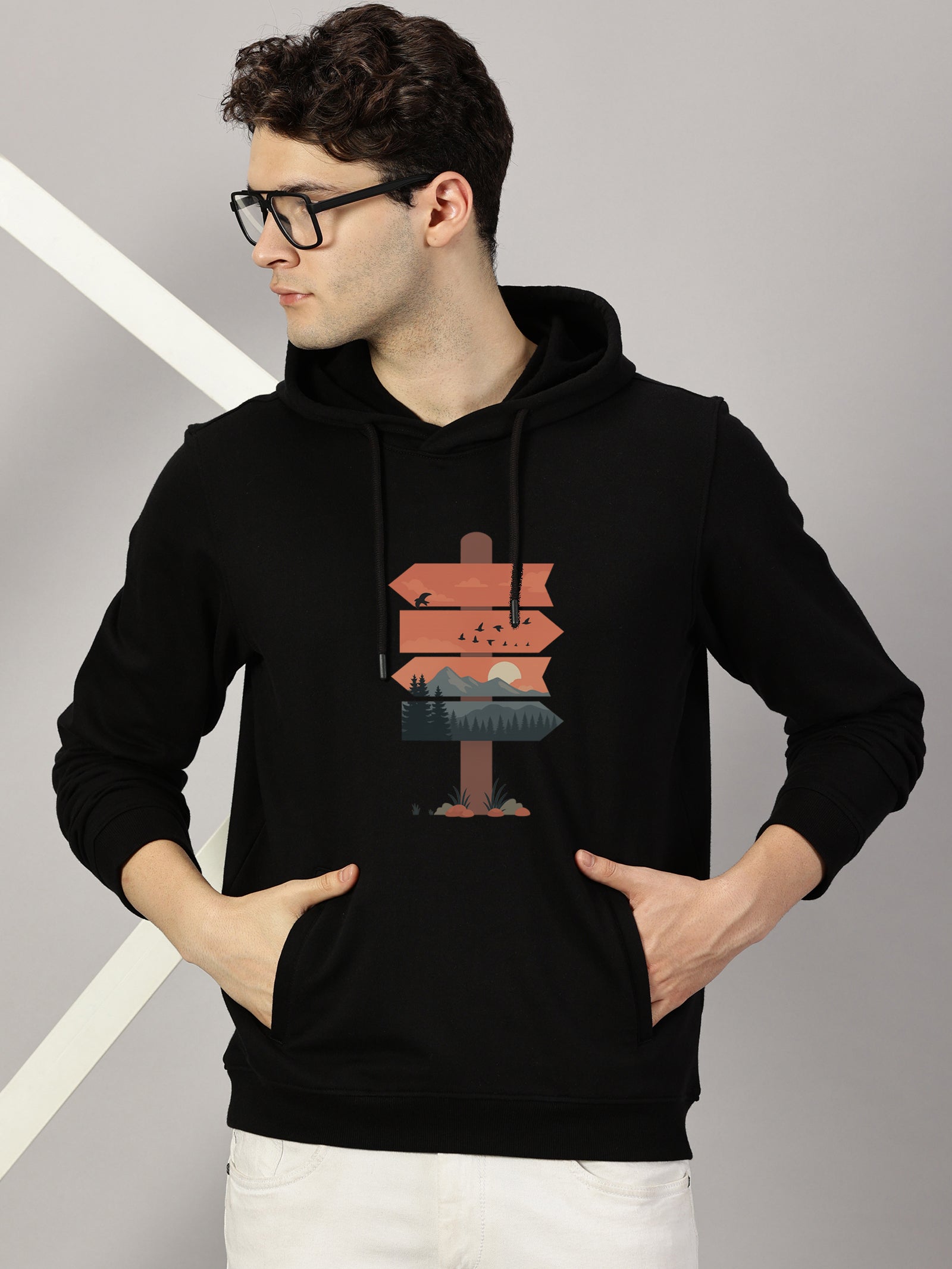 Sweatshirt : Nature Board Printed Full sleeve  Hoodie