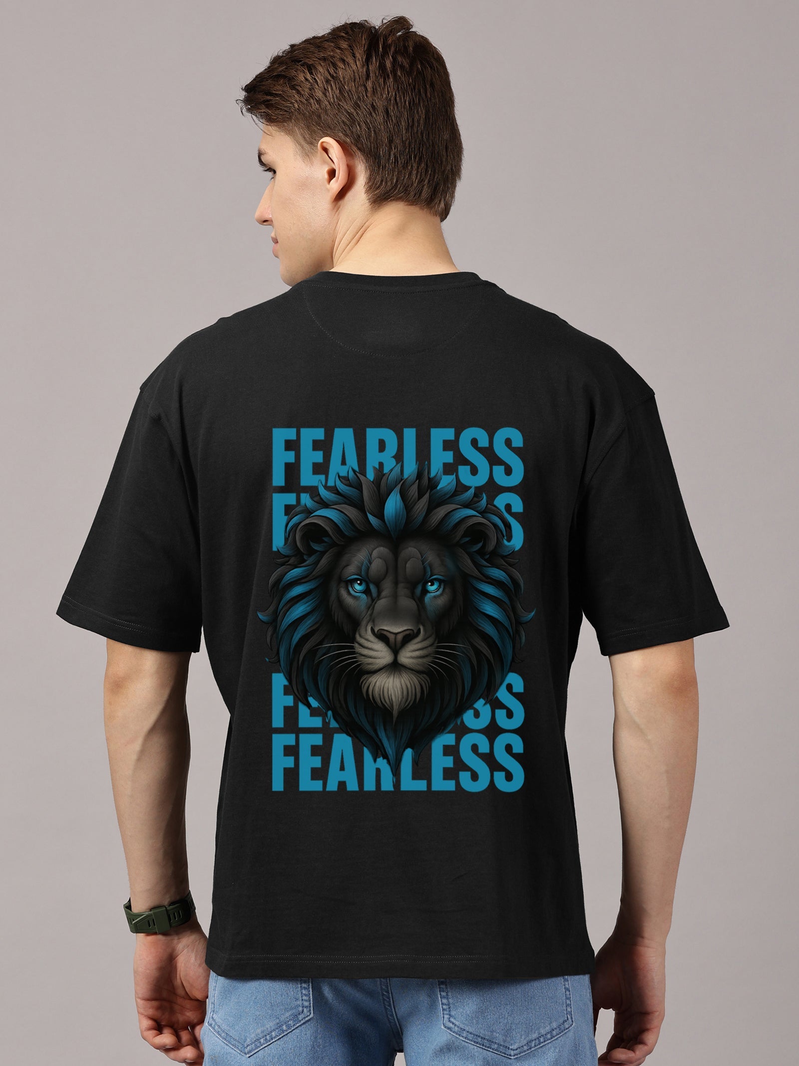 Oversized : Fearless Printed T-Shirt