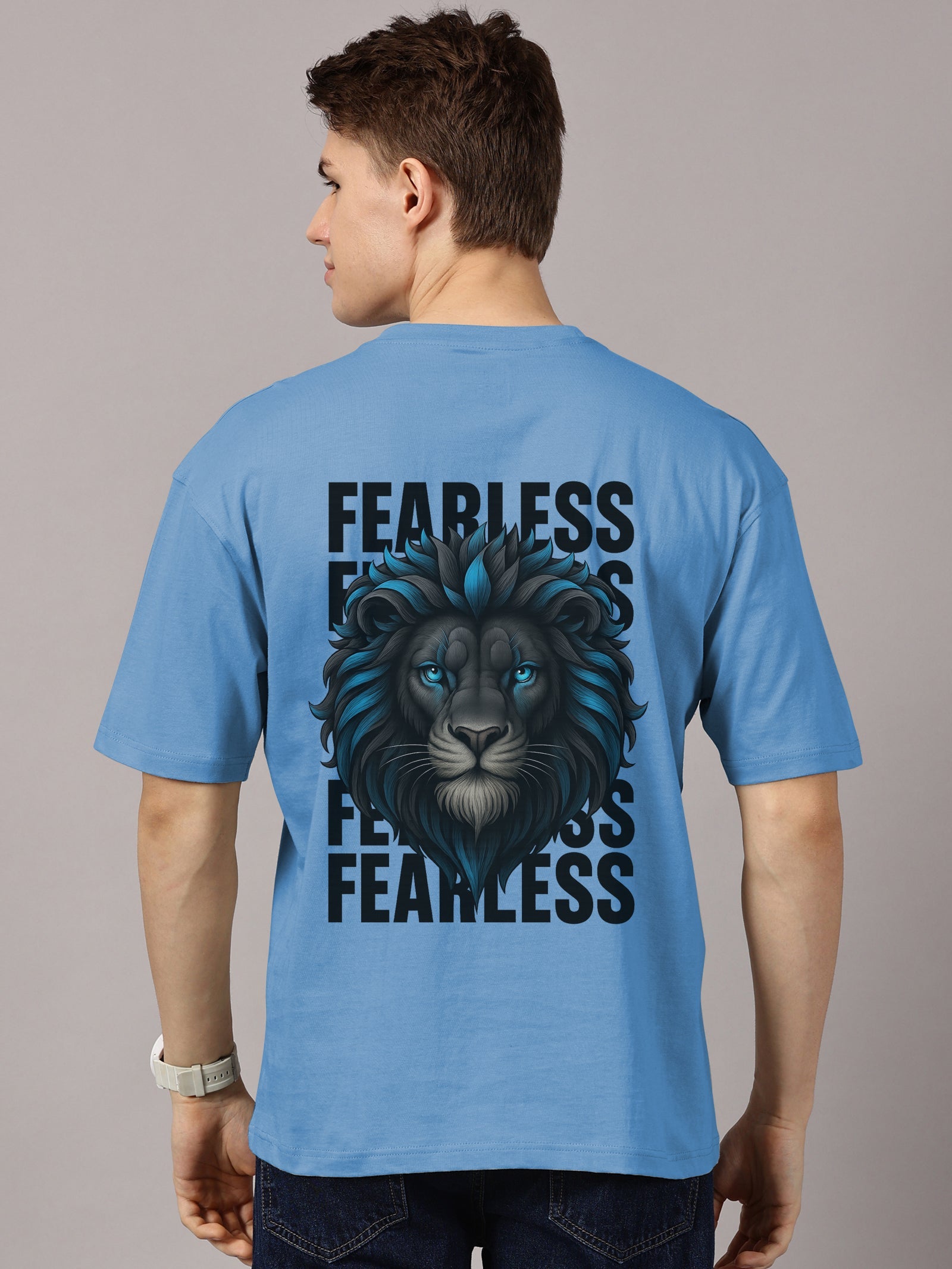 Oversized : Fearless Printed T-Shirt