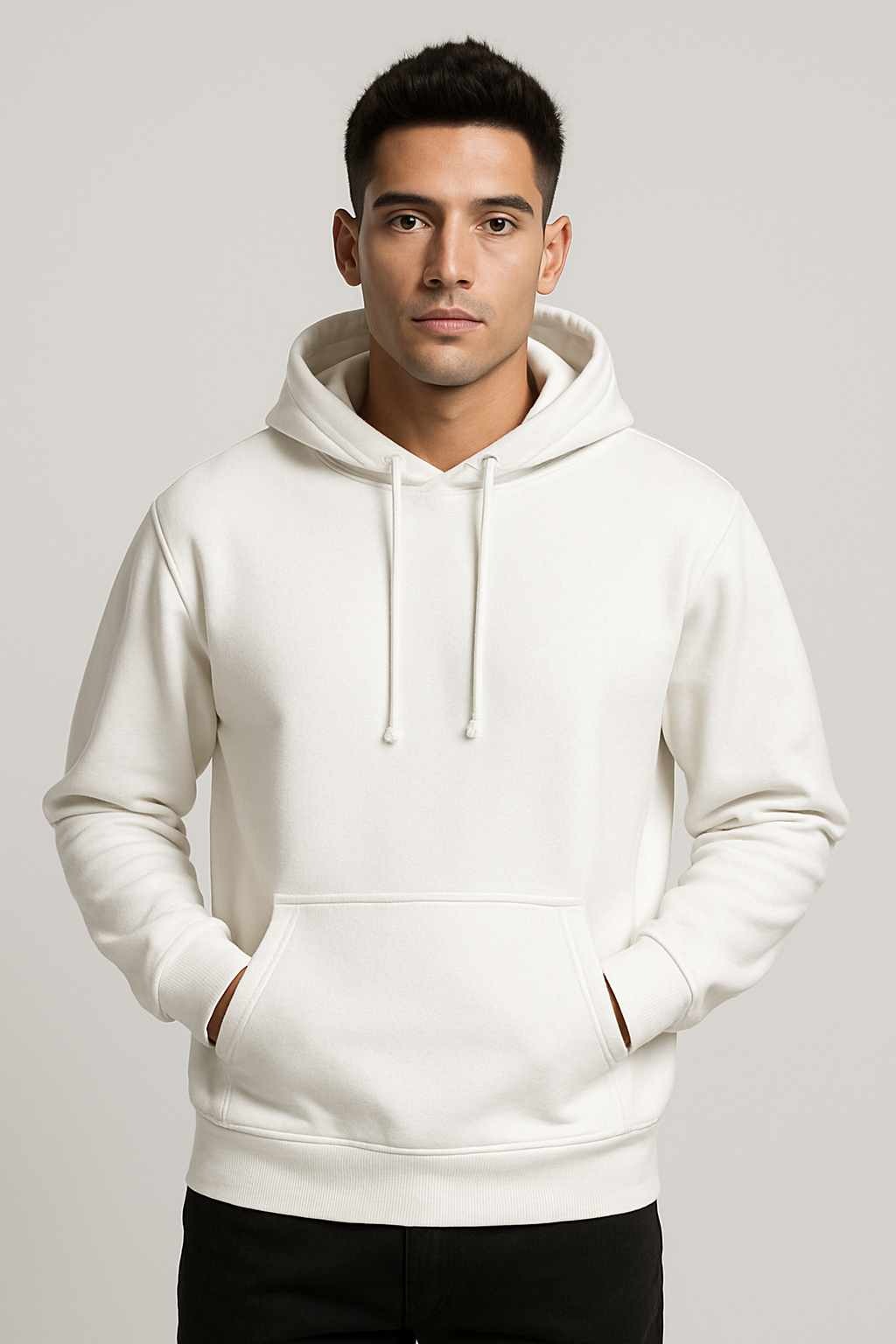 Sweatshirt :Fearless Printed Kangaroo Pocket Full Sleeve Hoodie