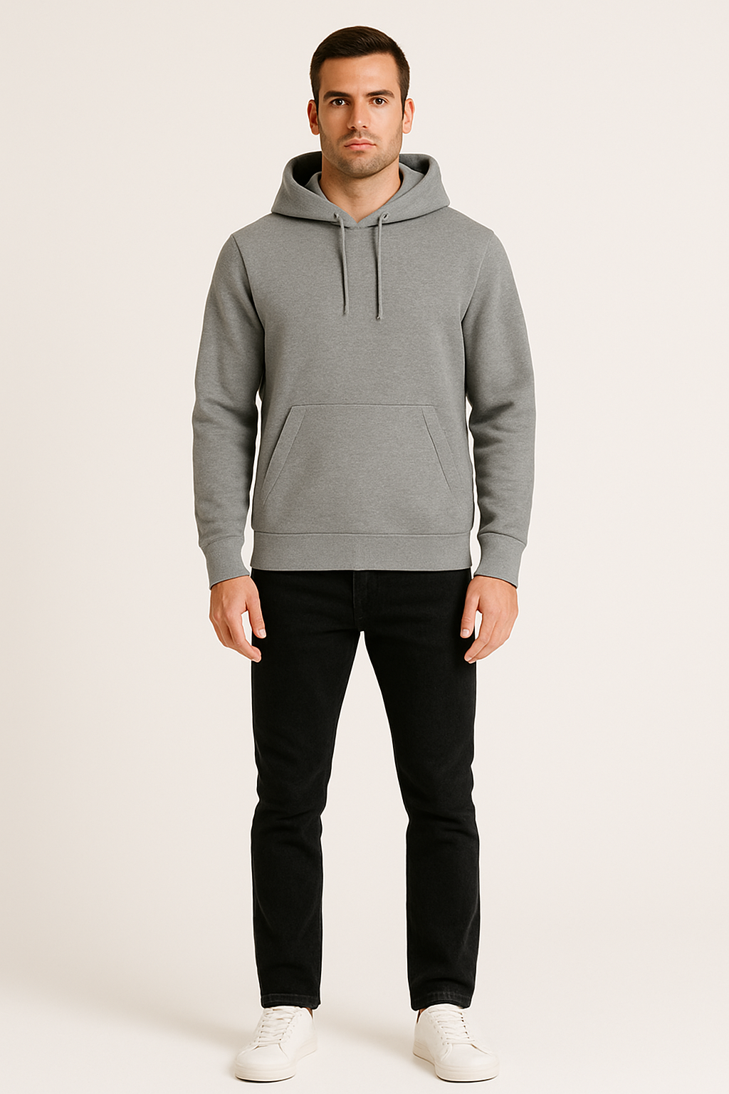 Sweatshirt :God Did Printed Kangaroo Pocket Full Sleeve Hoodie