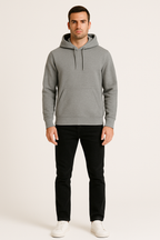 Sweatshirt :God Did Printed Kangaroo Pocket Full Sleeve Hoodie