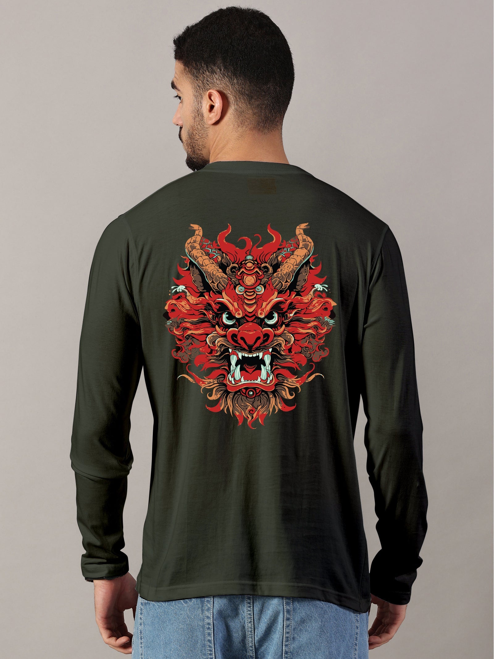 Basic Full sleeve : Dragon Printed T-Shirt