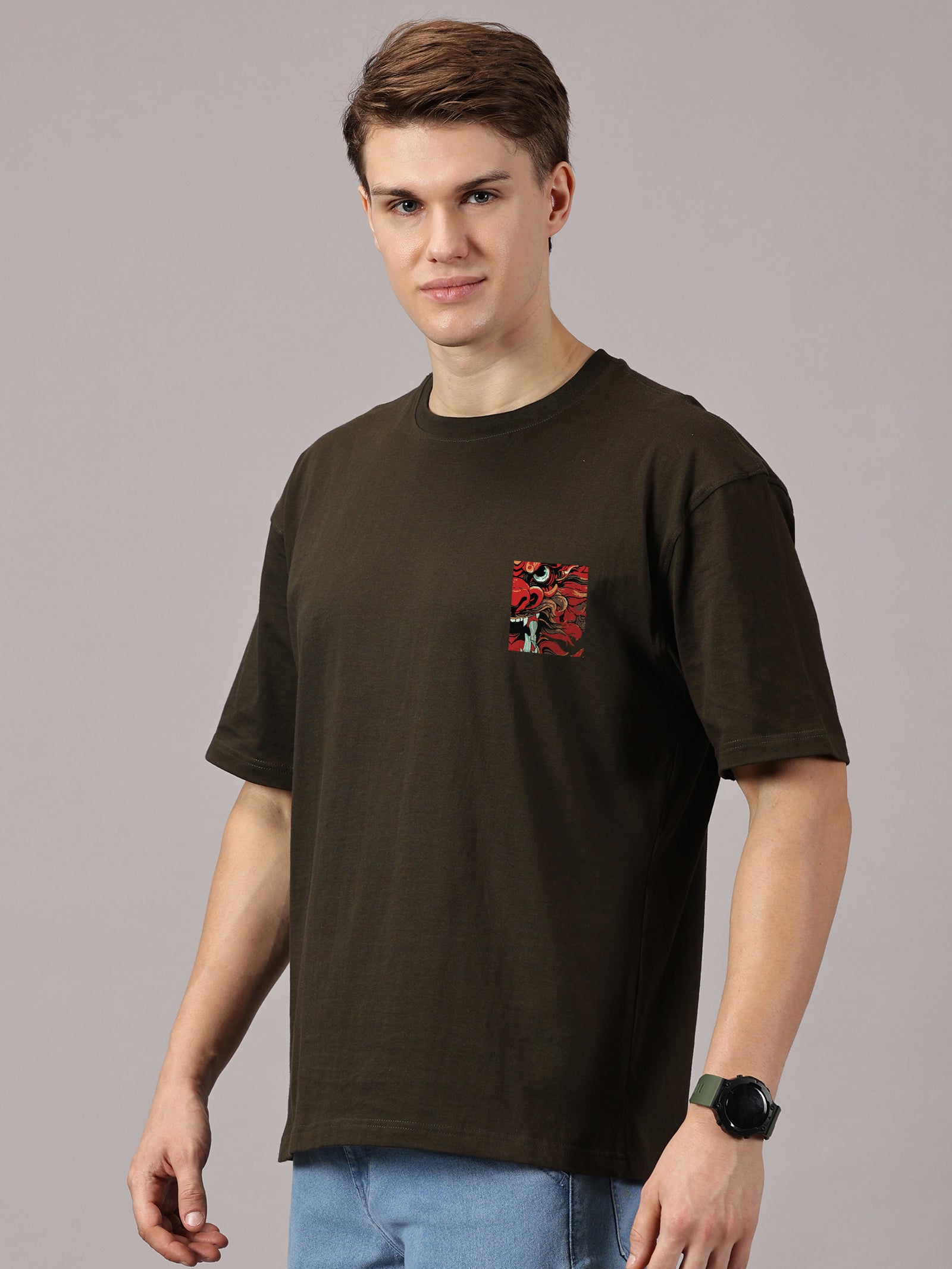 Oversized : Dragon Printed T-Shirt