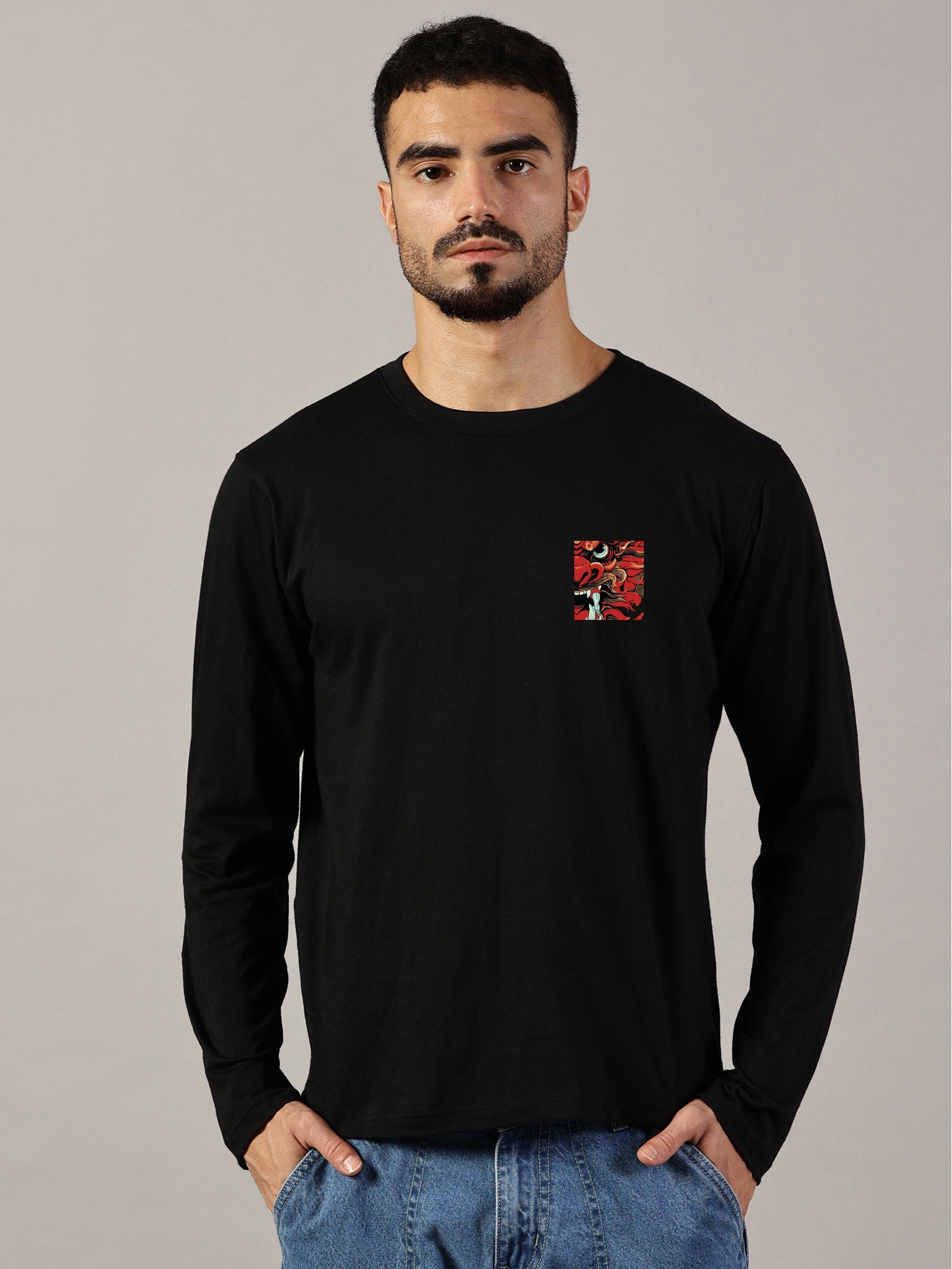 Basic Full sleeve : Dragon Printed T-Shirt