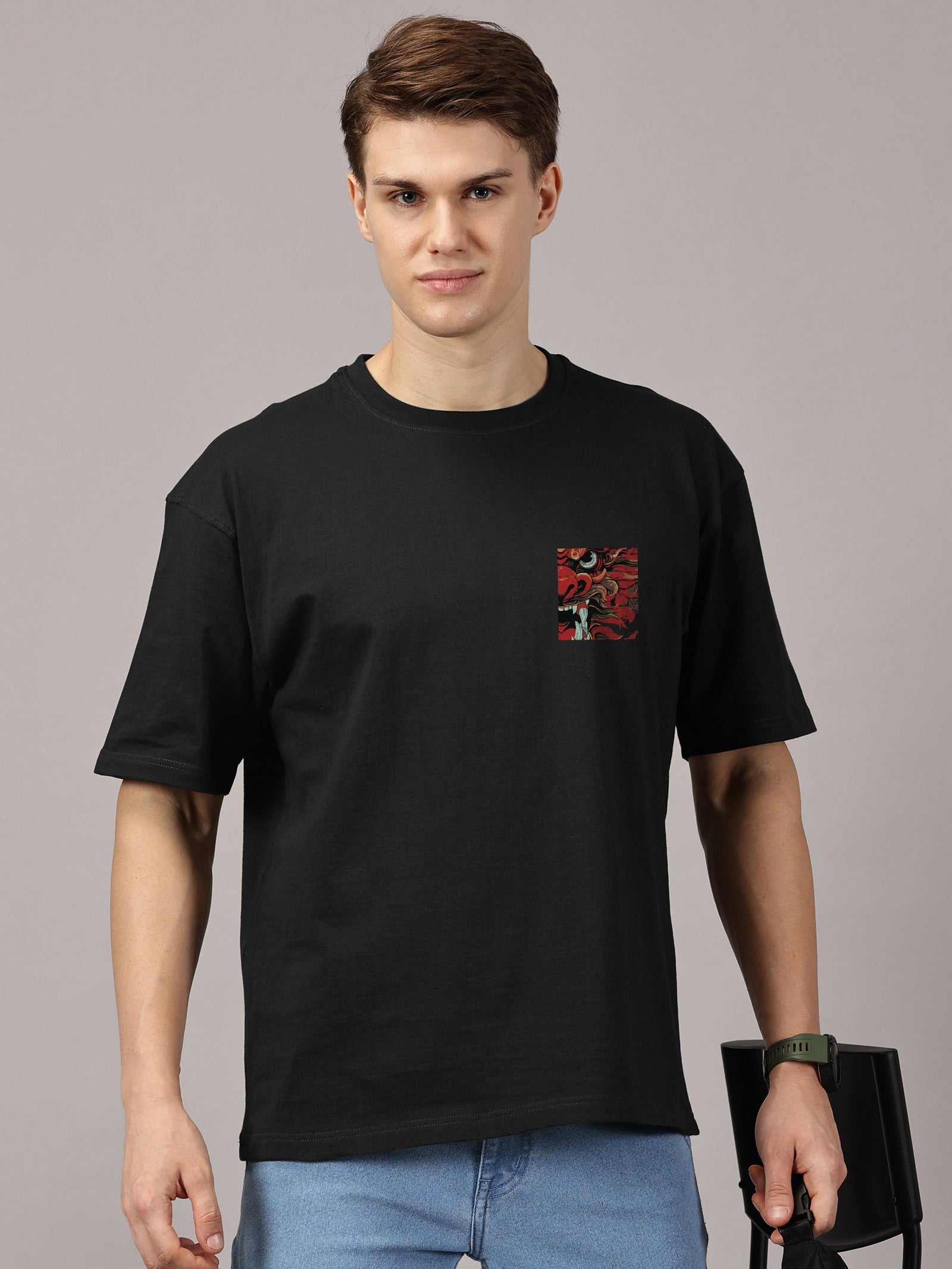 Oversized : Dragon Printed T-Shirt