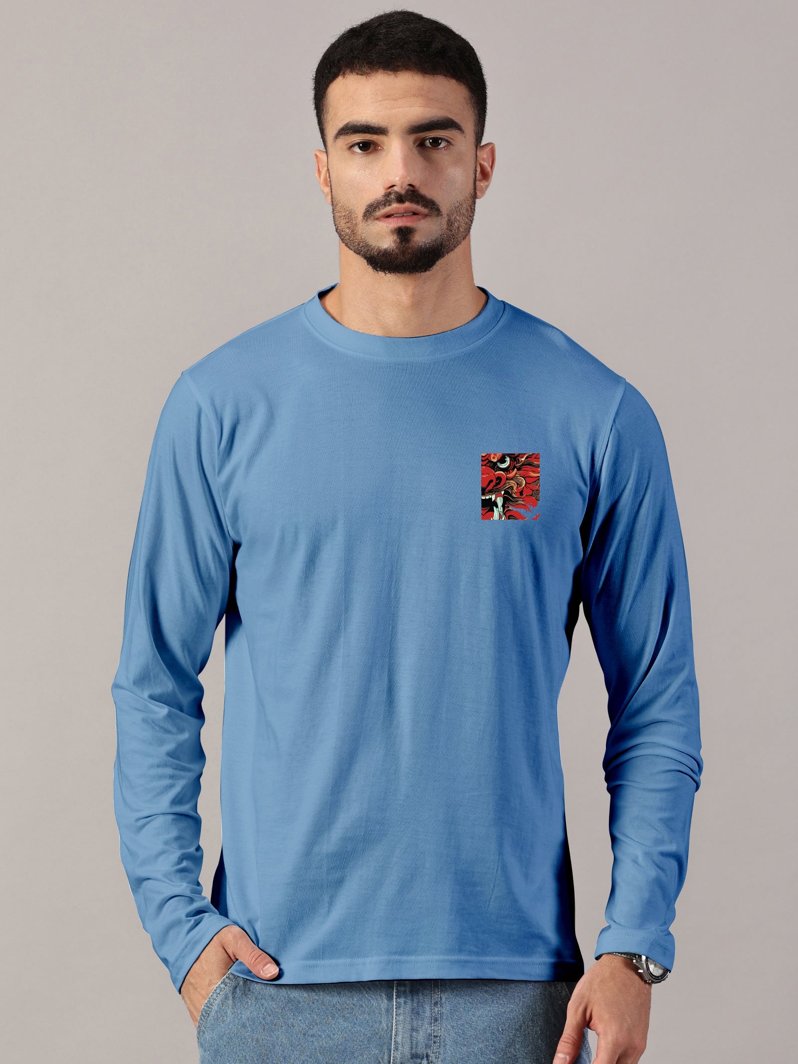 Basic Full sleeve : Dragon Printed T-Shirt