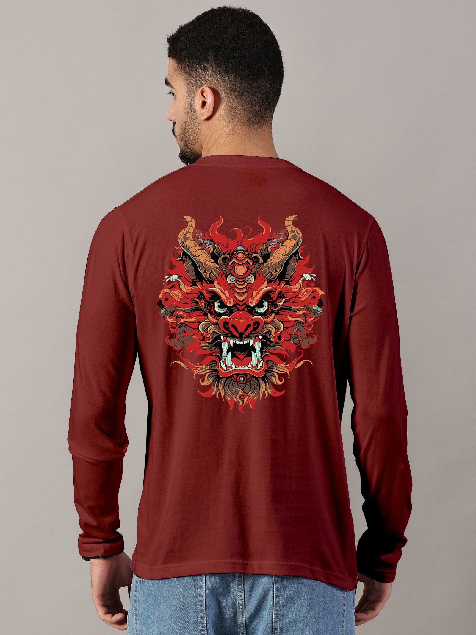 Basic Full sleeve : Dragon Printed T-Shirt