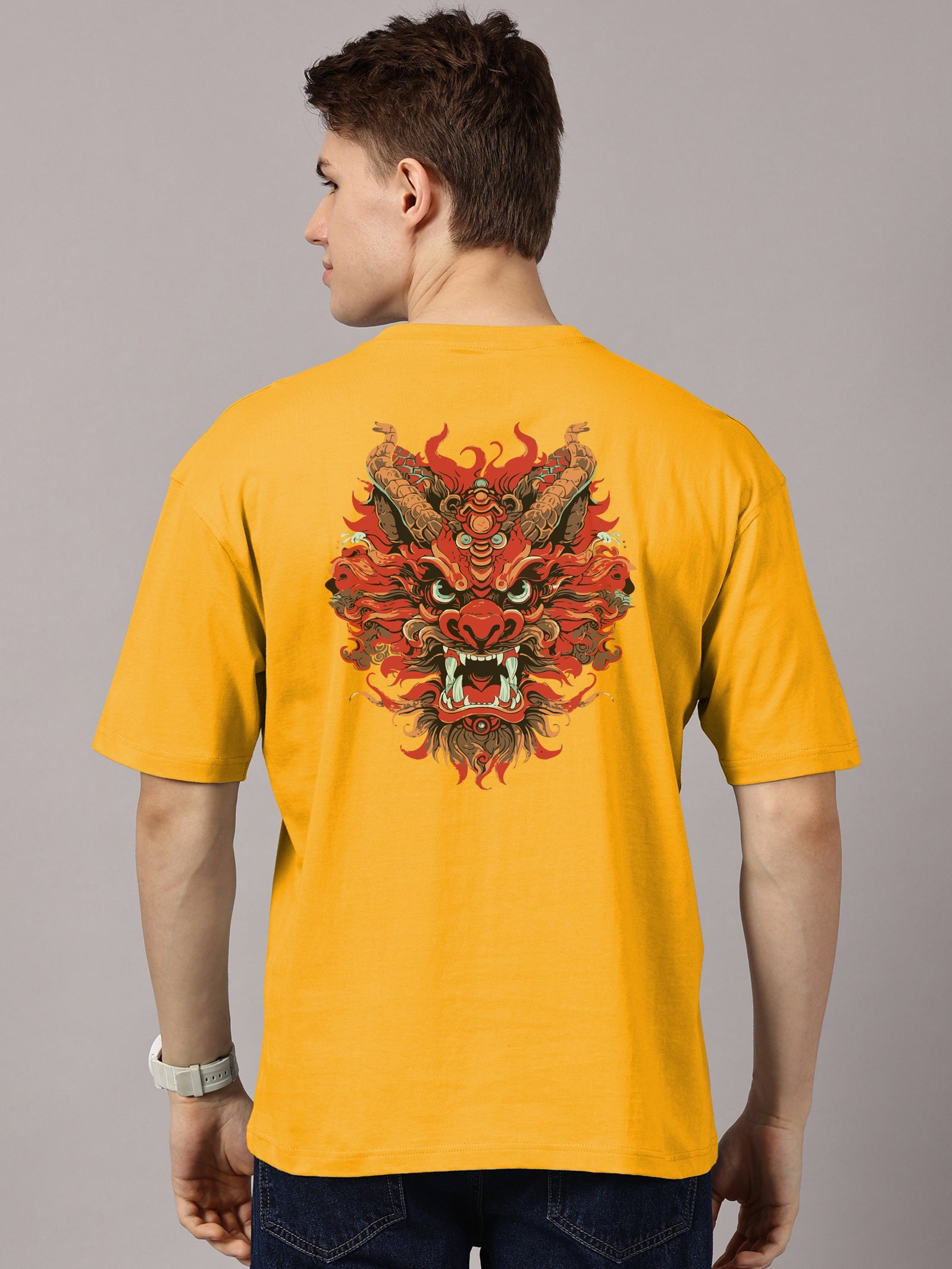 Oversized : Dragon Printed T-Shirt