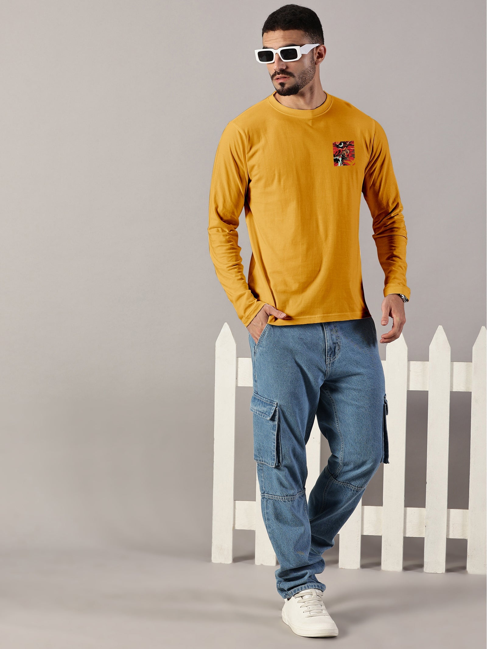 Basic Full sleeve : Dragon Printed T-Shirt
