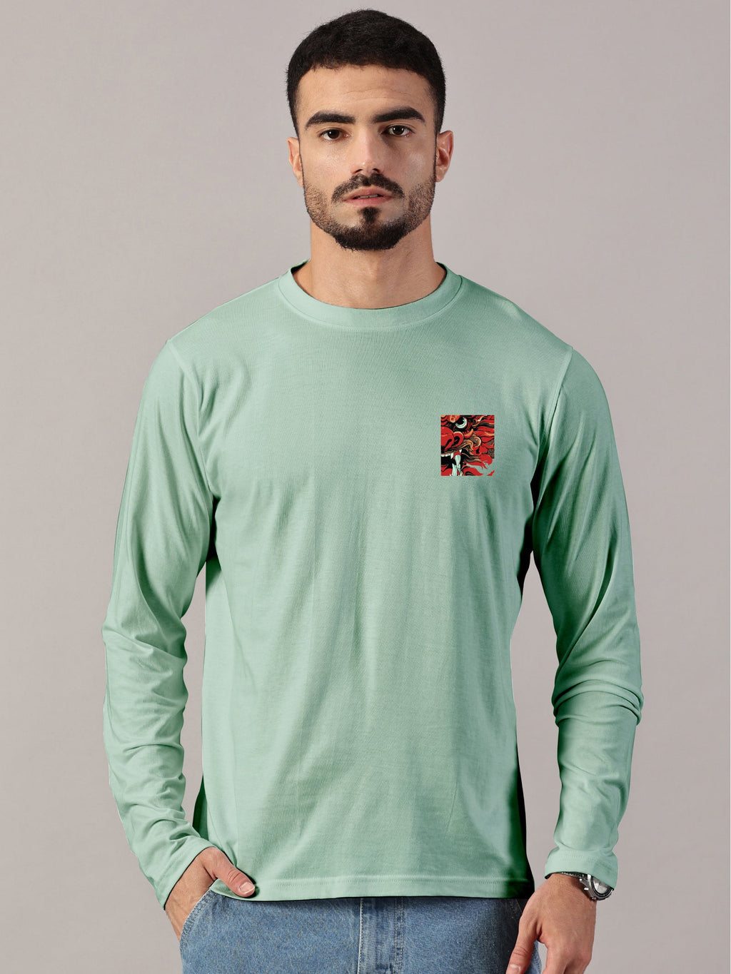 Basic Full sleeve : Dragon Printed T-Shirt