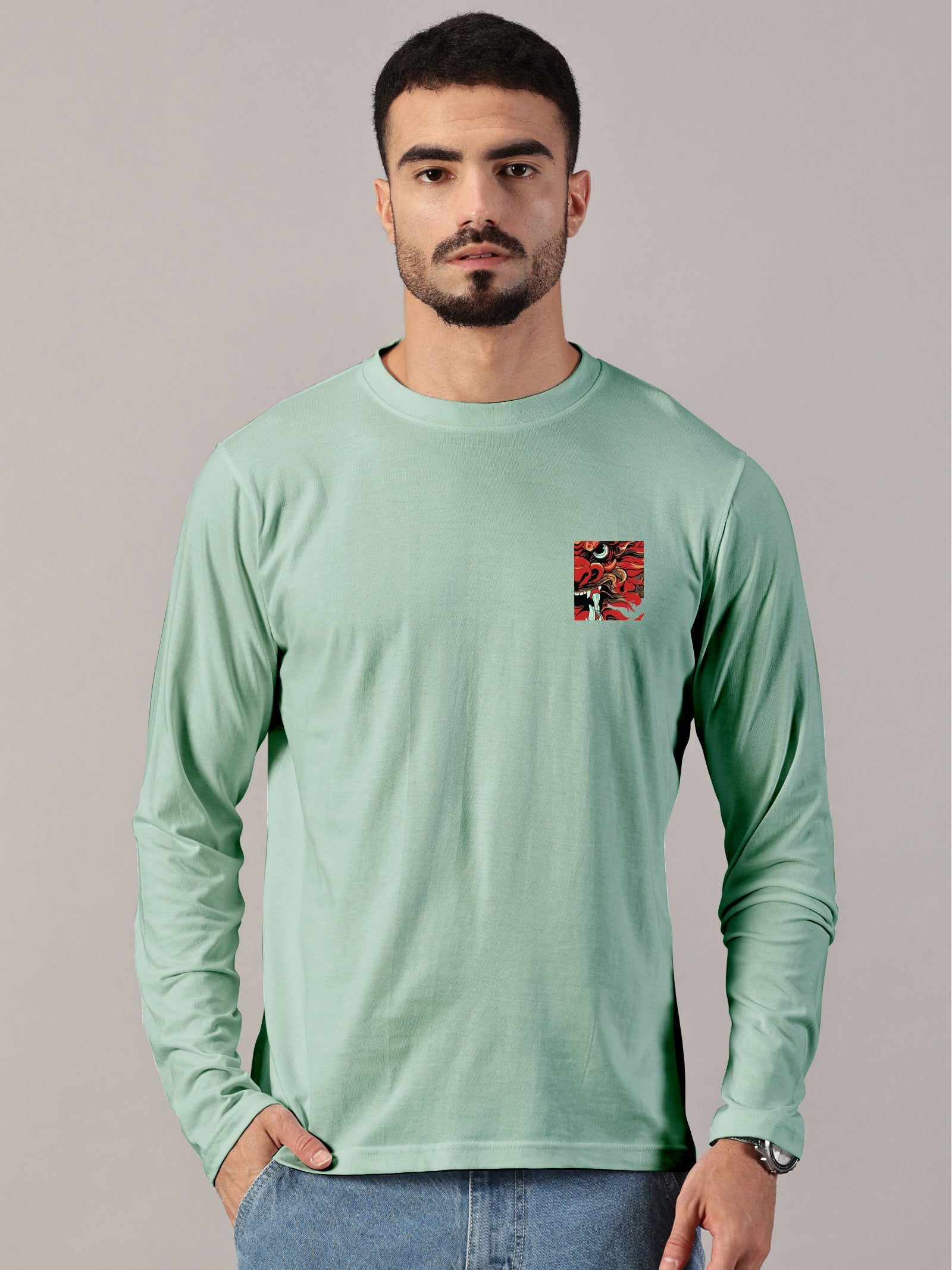 Basic Full sleeve : Dragon Printed T-Shirt