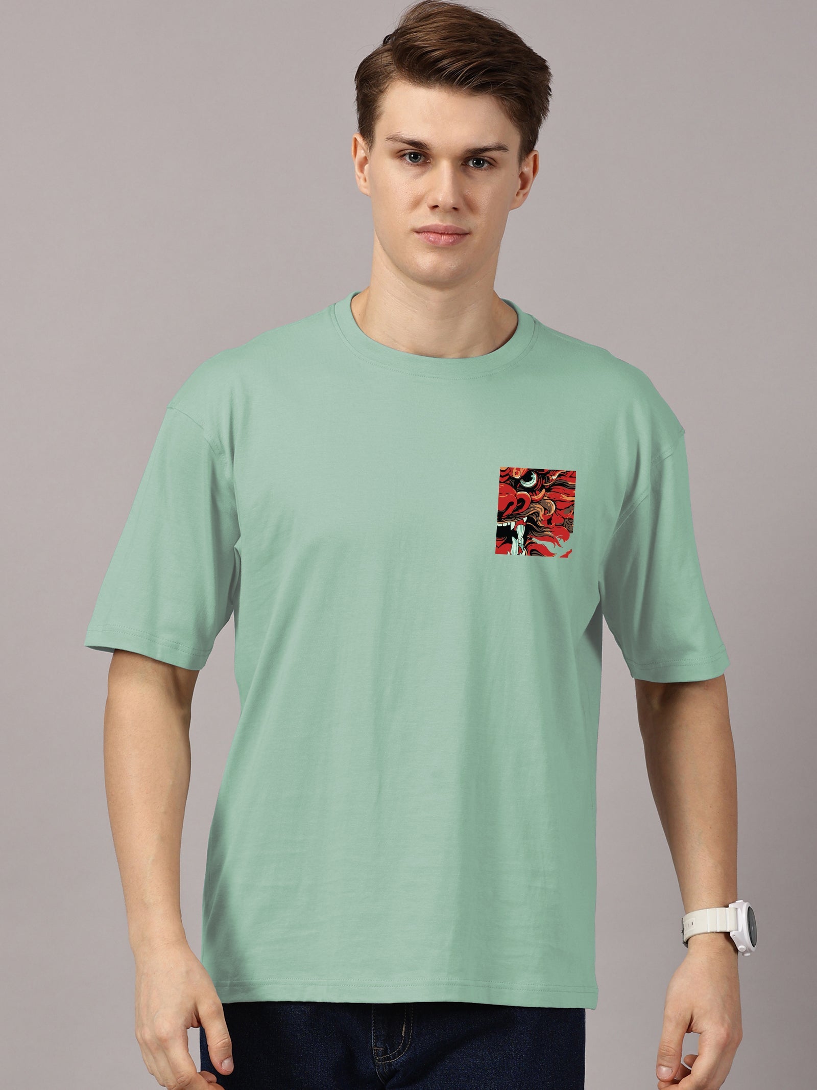 Oversized : Dragon Printed T-Shirt
