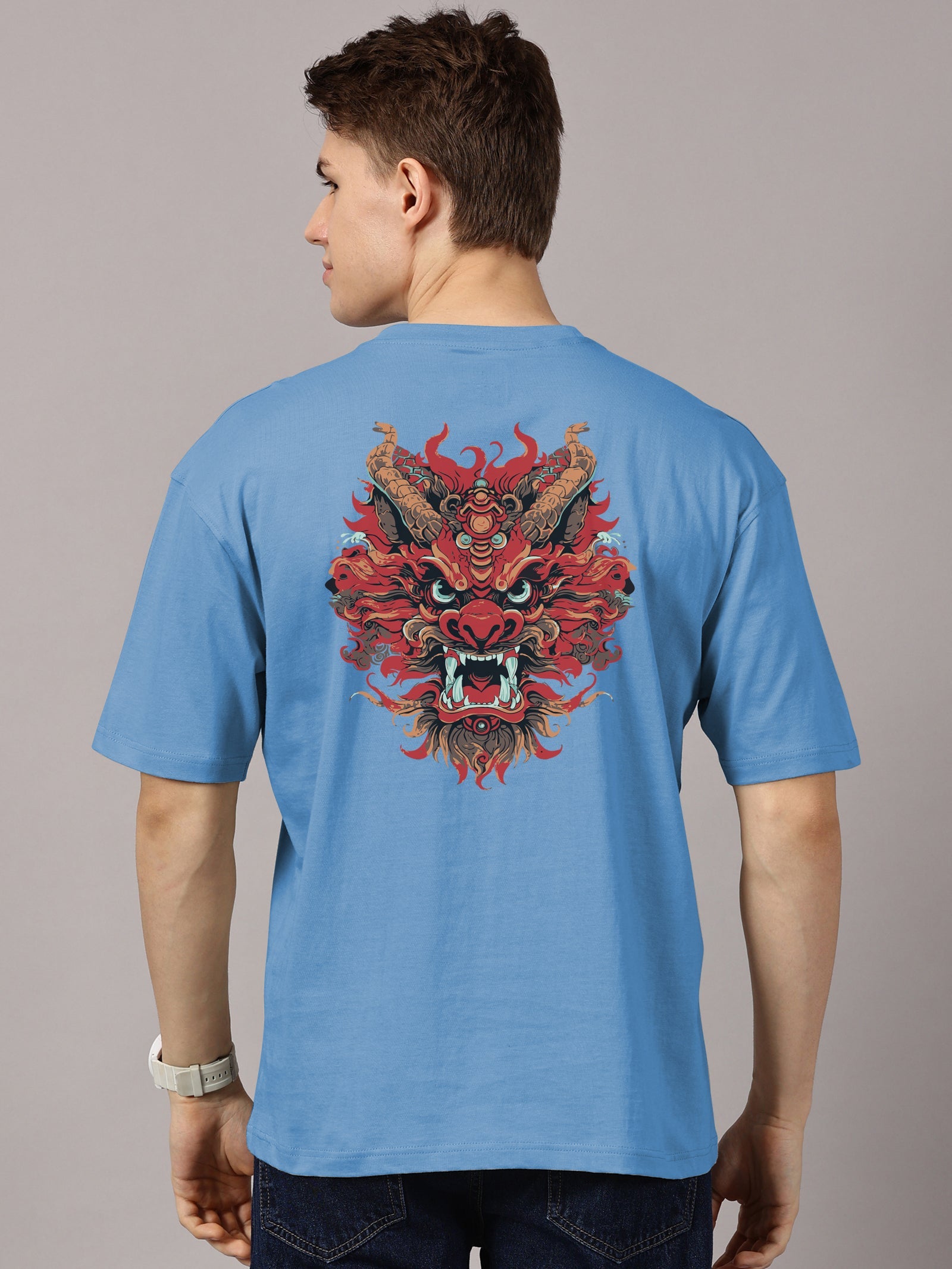 Oversized : Dragon Printed T-Shirt
