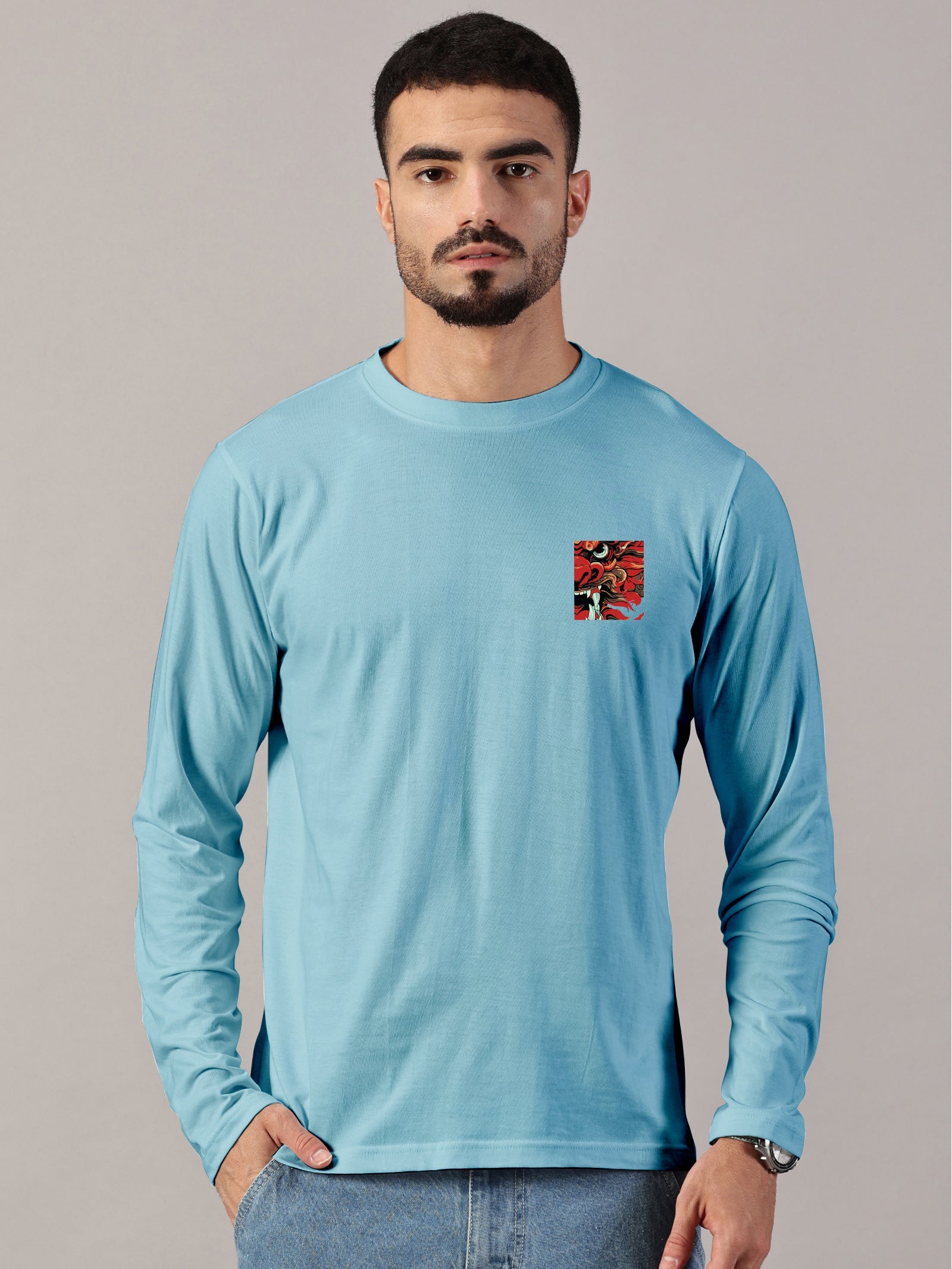Basic Full sleeve : Dragon Printed T-Shirt