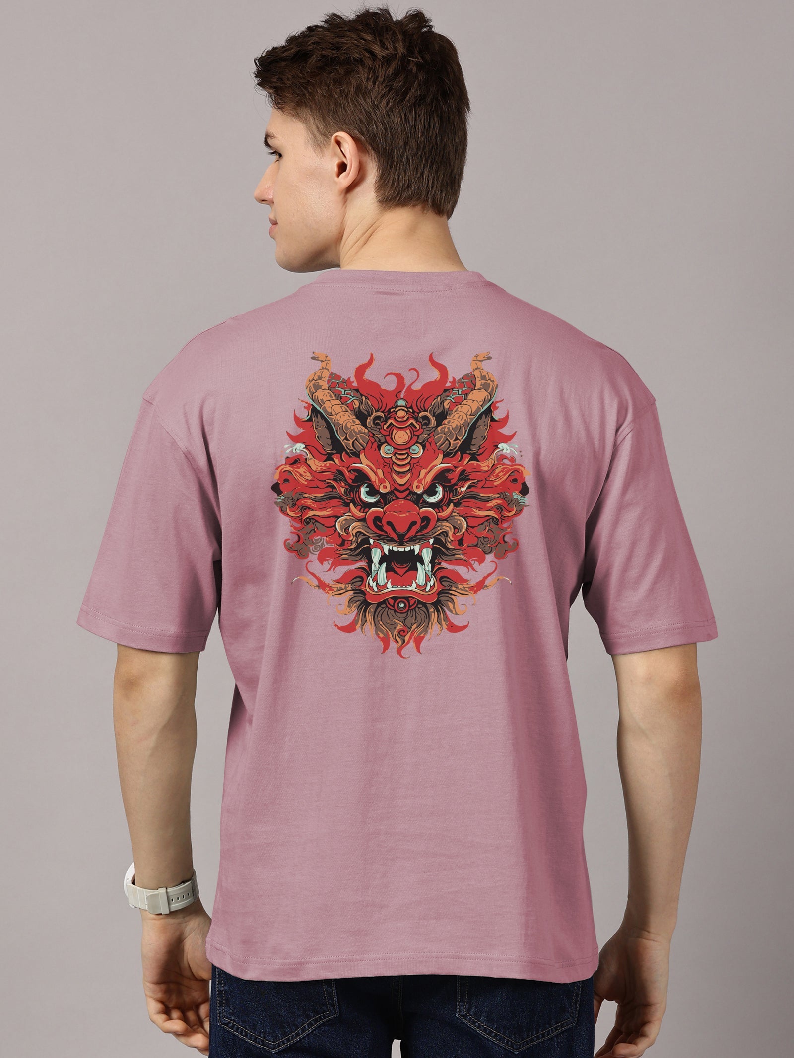 Oversized : Dragon Printed T-Shirt