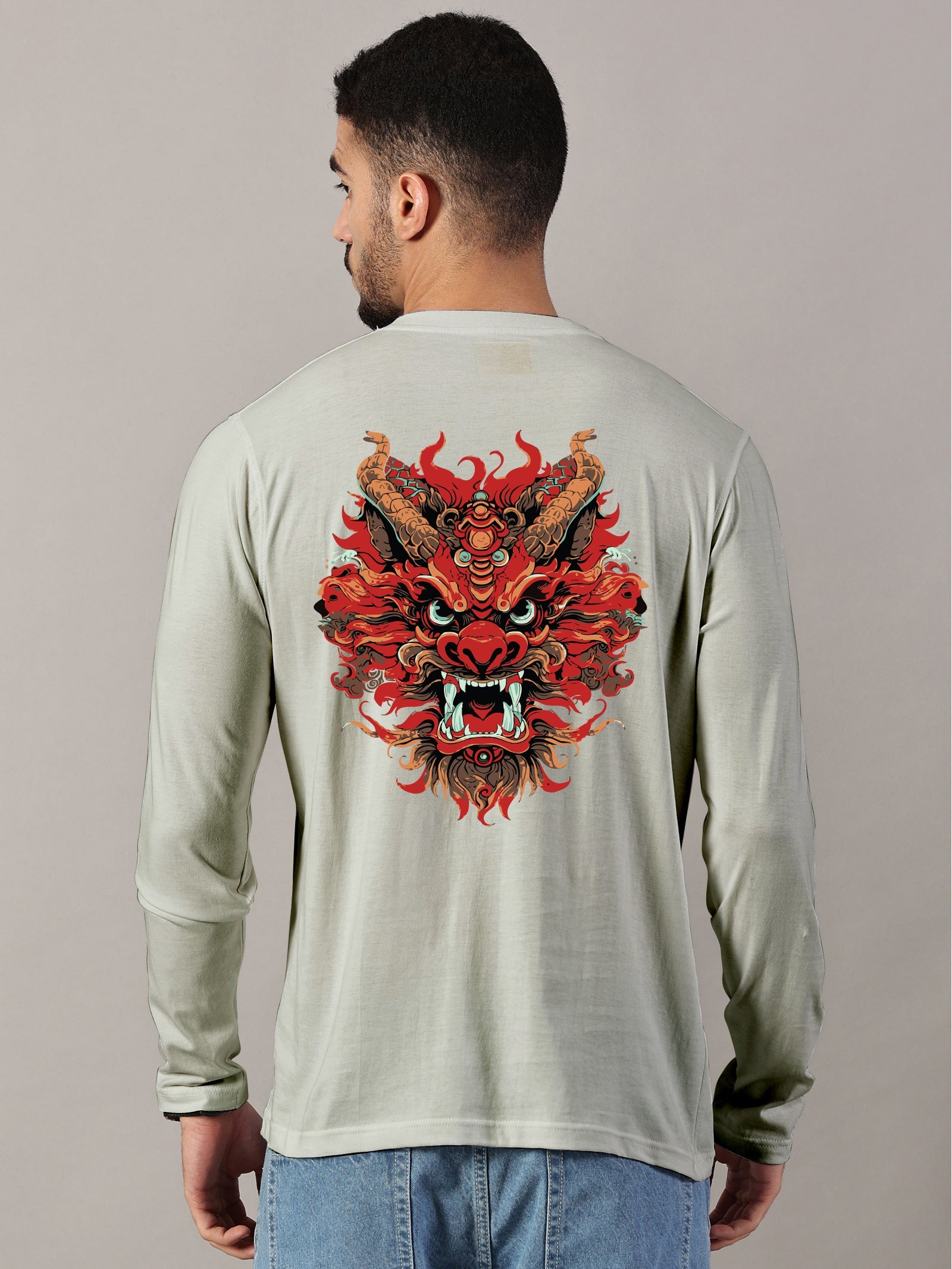 Basic Full sleeve : Dragon Printed T-Shirt