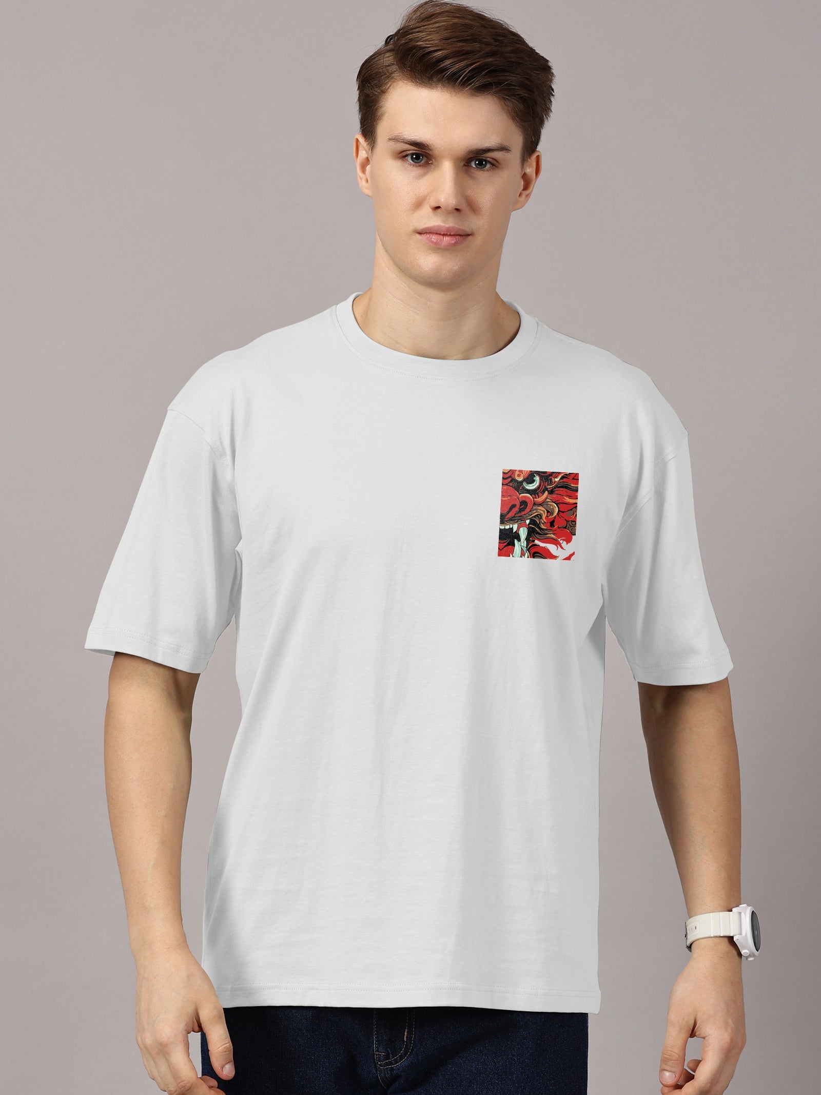 Oversized : Dragon Printed T-Shirt
