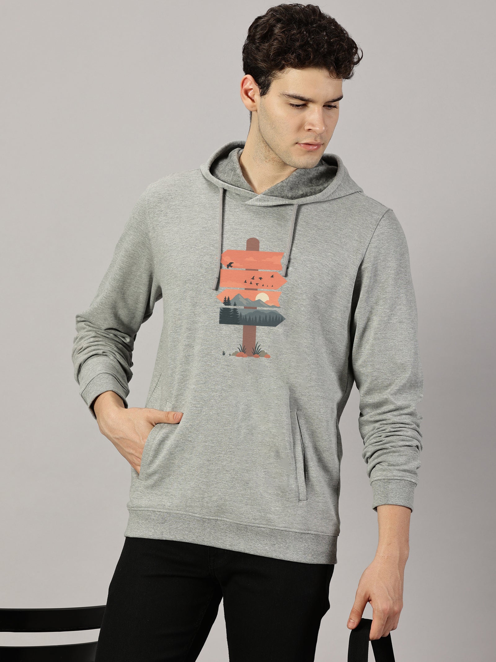 Sweatshirt : Nature Board Printed Full sleeve  Hoodie