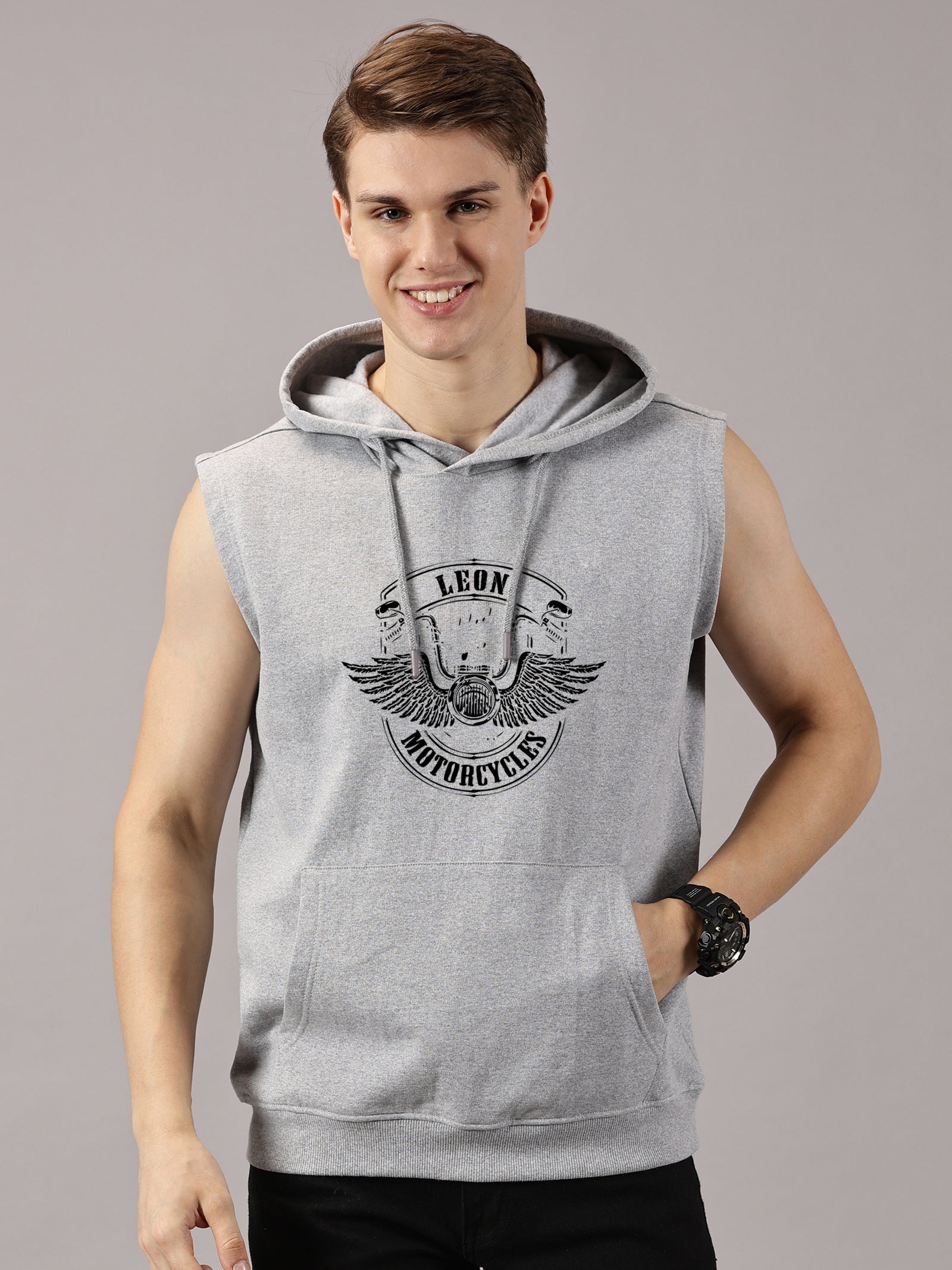 Sweatshirt :: Motor WingS Printed Sleeveless Hoodie