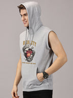 Sweatshirt ::  Reality Printed Sleeveless Hoodie