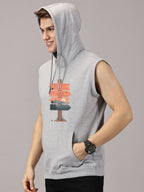 Sweatshirt :: Nature Board Printed Sleeveless Hoodie