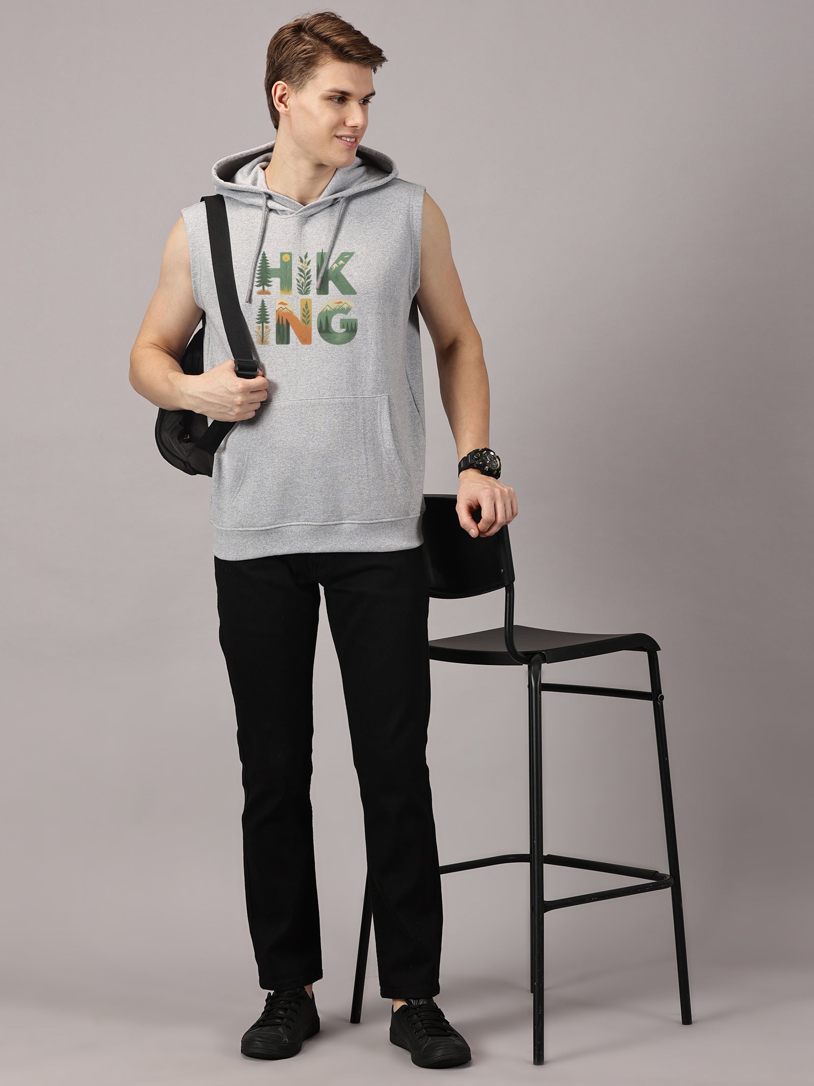 Sweatshirt ::  Hiking Printed Sleeveless Hoodie