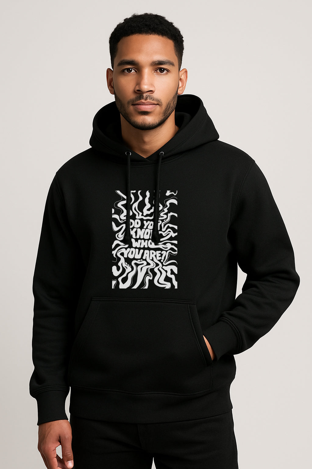 Sweatshirt :Do You Know Printed Kangaroo Pocket Full Sleeve Hoodie