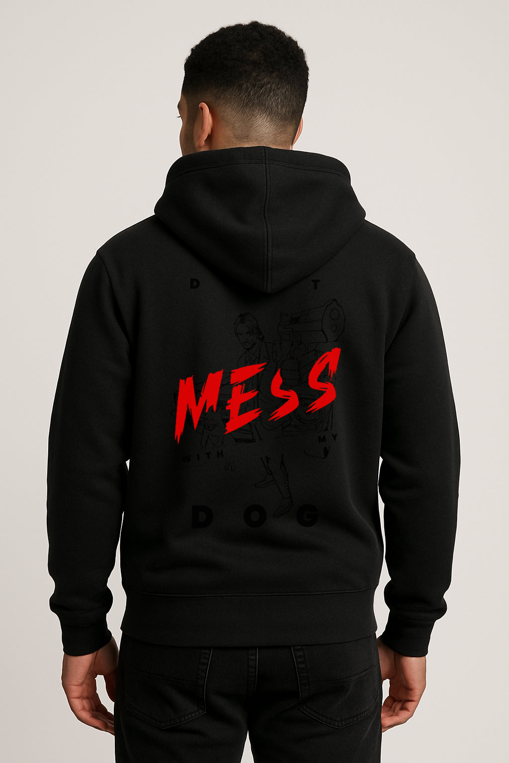Sweatshirt : John Printed Kangaroo pocket Hoodie