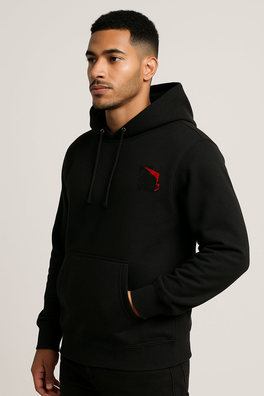 Sweatshirt : Lion Power Printed Kangaroo pocket Hoodie