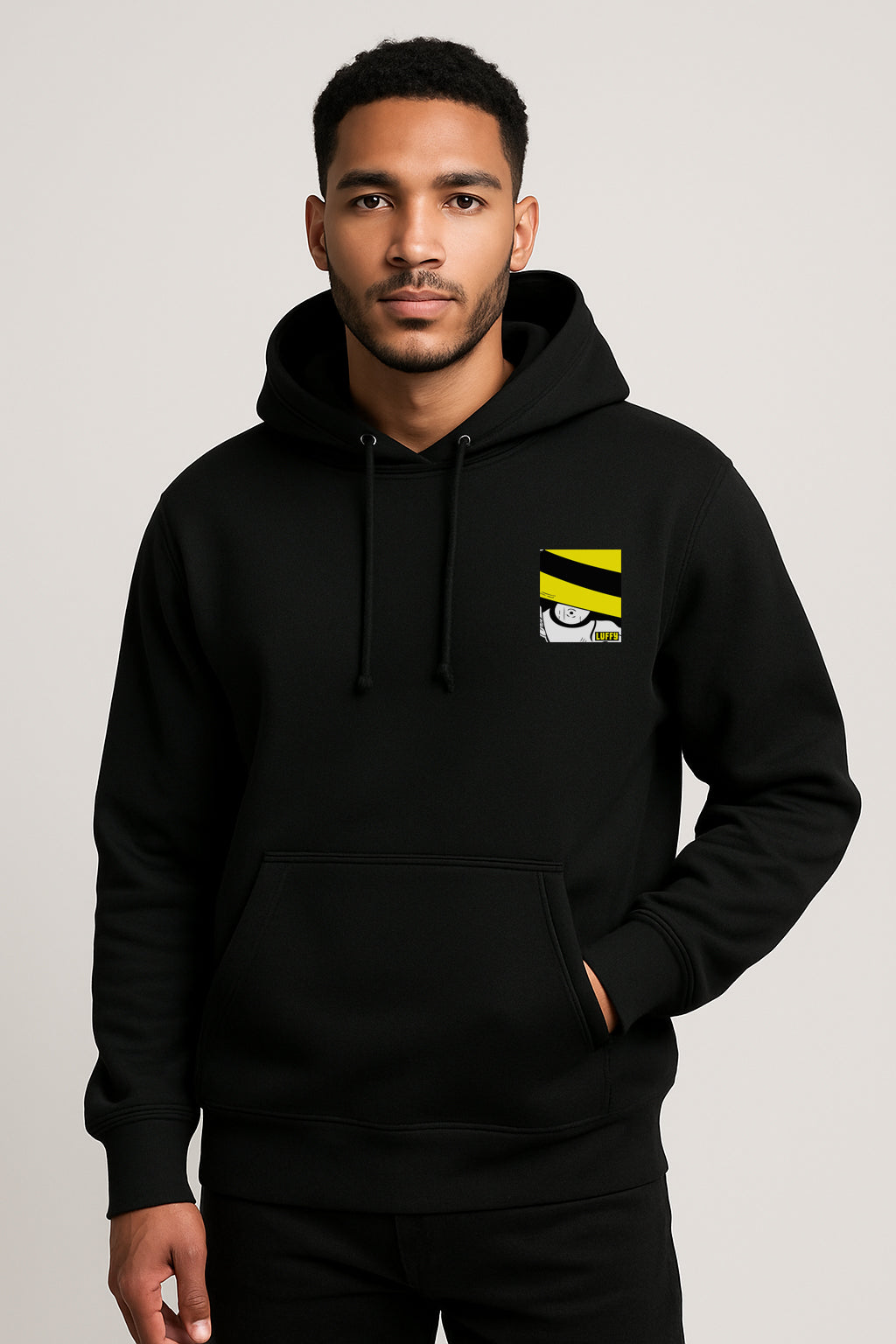 Sweatshirt : Luffy Printed Kangaroo pocket Hoodie