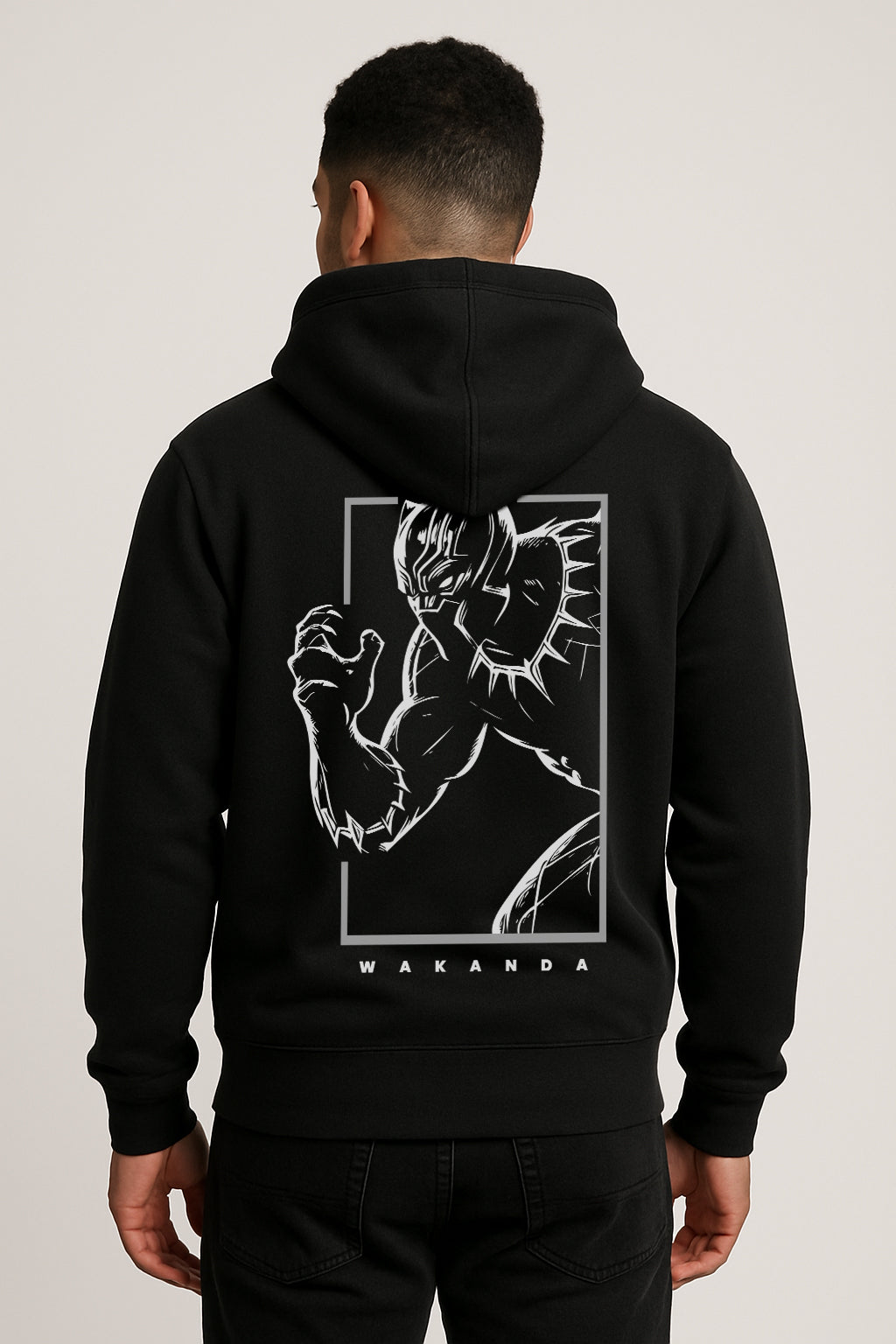 Sweatshirt : Wakanda Printed Kangaroo pocket Hoodie