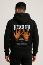 Sweatshirt :Headup Printed Kangaroo Pocket  Full Sleeve Hoodie