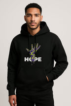 Sweatshirt :Hope Printed Kangaroo Pocket Full Sleeve Hoodie