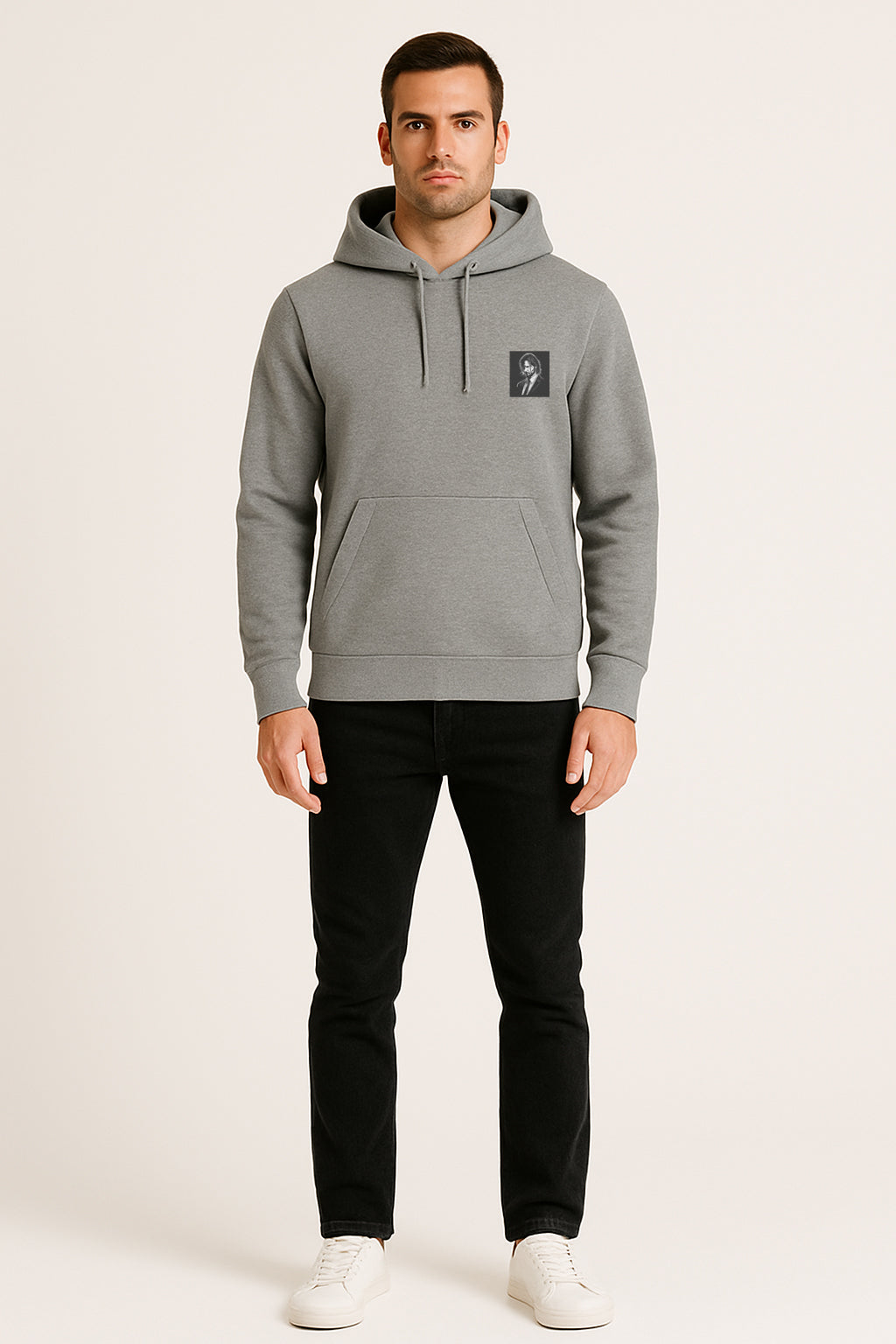 Sweatshirt : John Printed Kangaroo pocket Hoodie