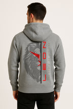 Sweatshirt : Lion Power Printed Kangaroo pocket Hoodie