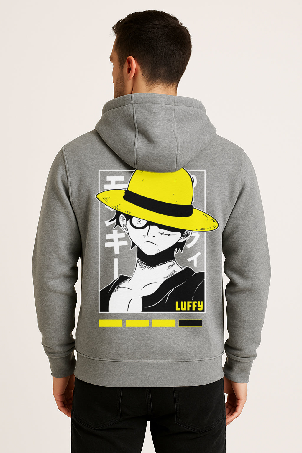Sweatshirt : Luffy Printed Kangaroo pocket Hoodie