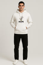Sweatshirt :Hope Printed Kangaroo Pocket Full Sleeve Hoodie